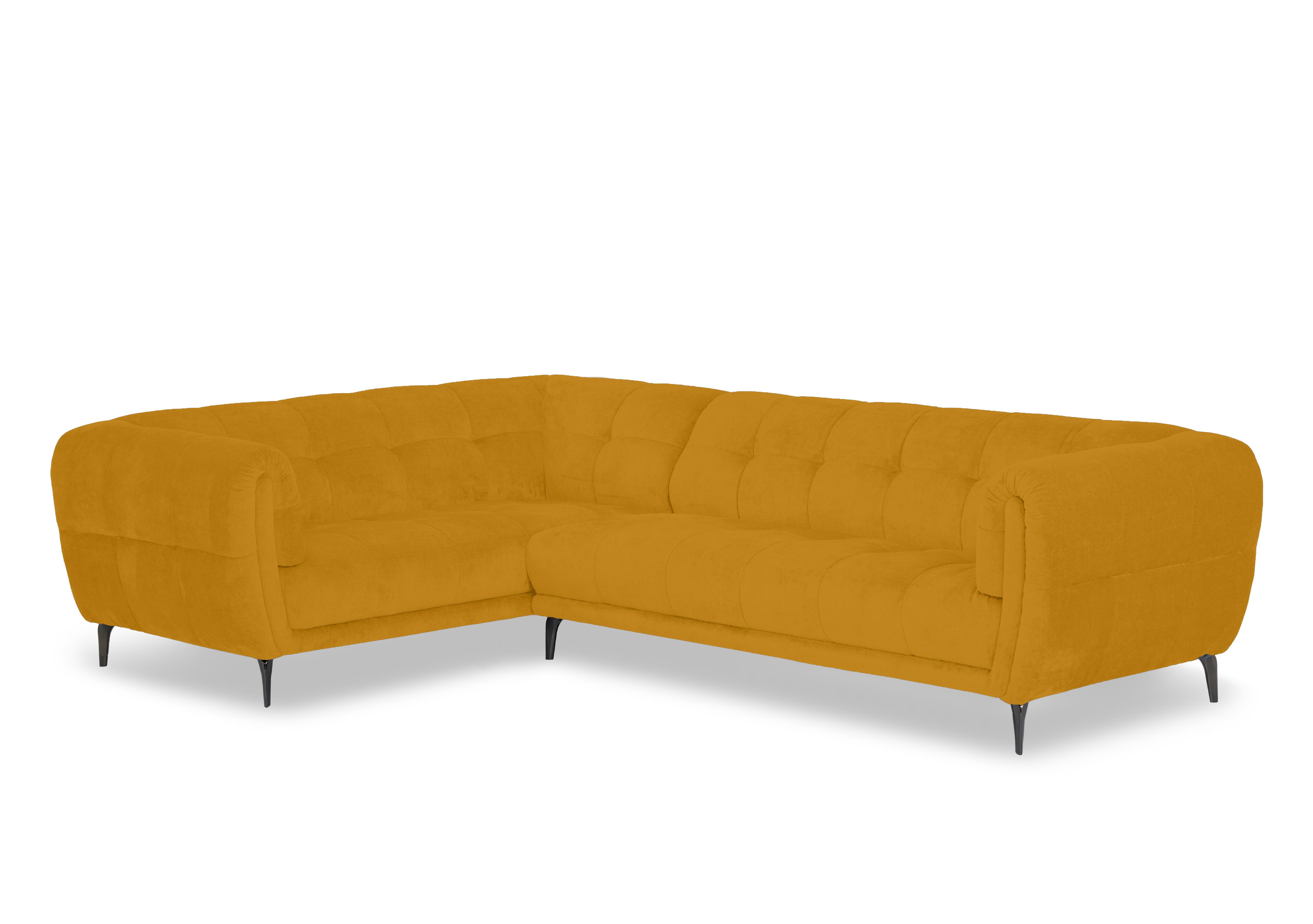 Sienna Fabric Corner Sofa in Opulence Saffron 51009 on Furniture Village