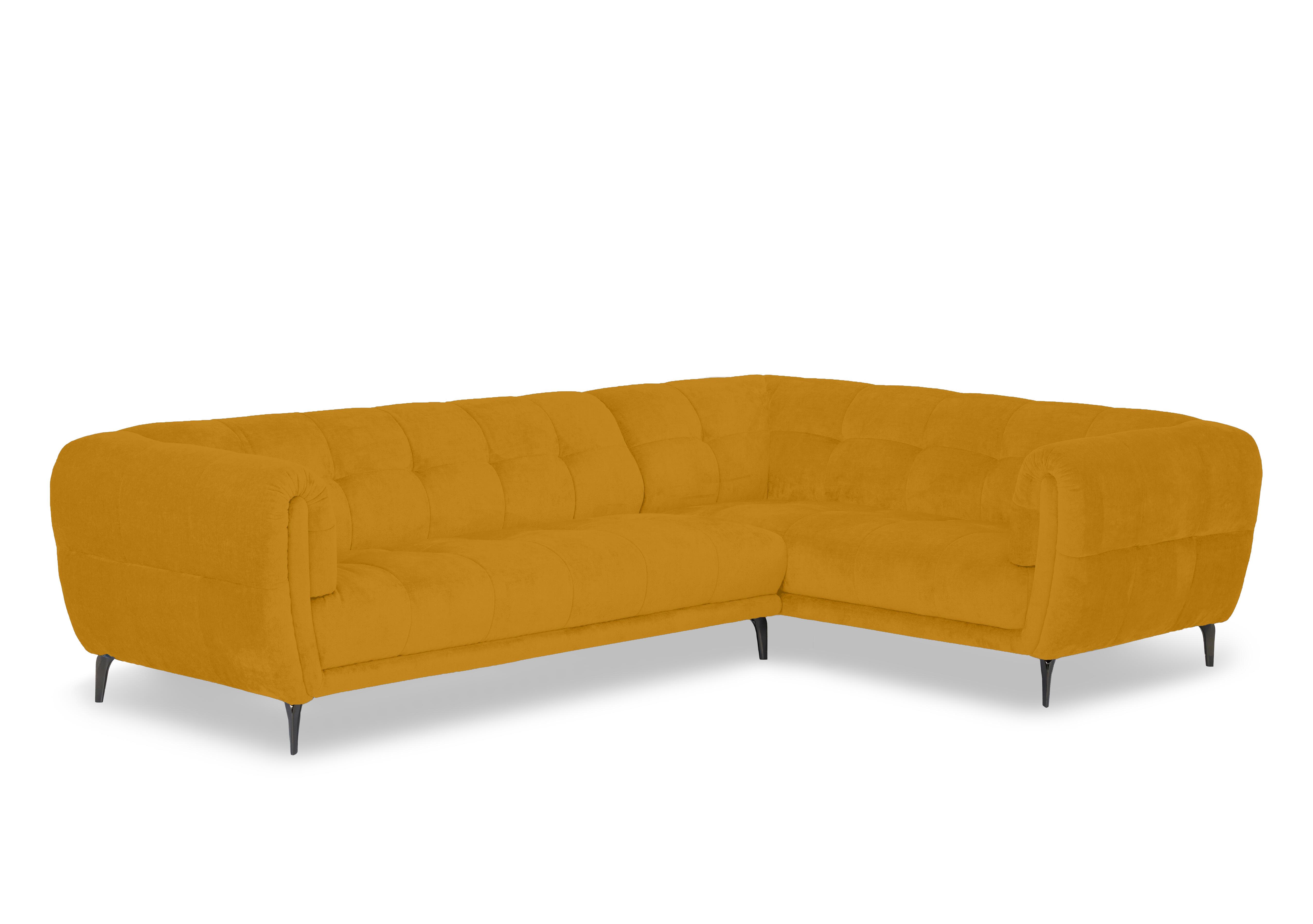 Sienna Fabric Corner Sofa in Opulence Saffron 51009 on Furniture Village