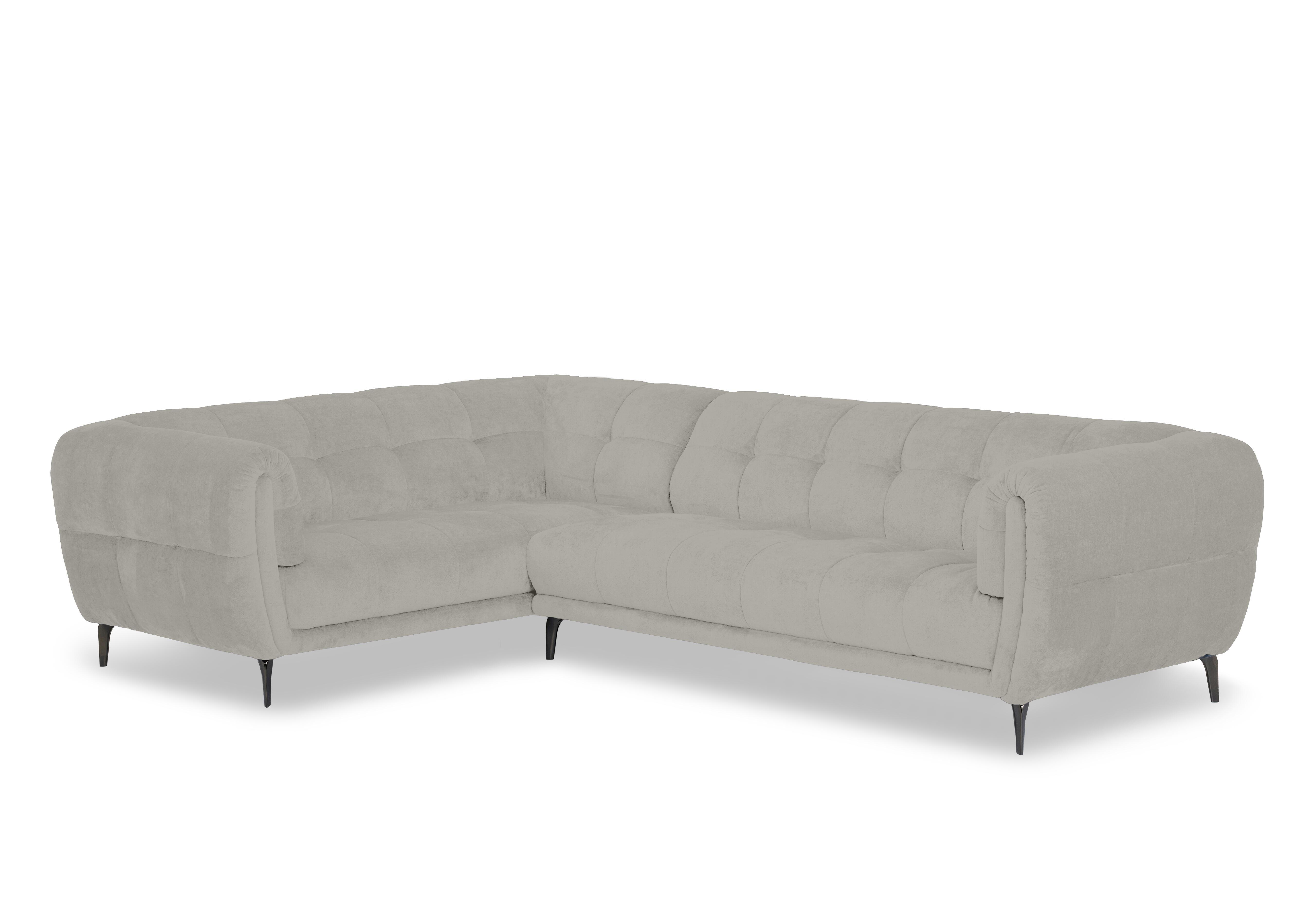 Sienna Fabric Corner Sofa in Opulence Silver 51007 on Furniture Village