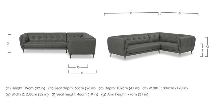 Sienna Leather Corner Sofa in  on Furniture Village