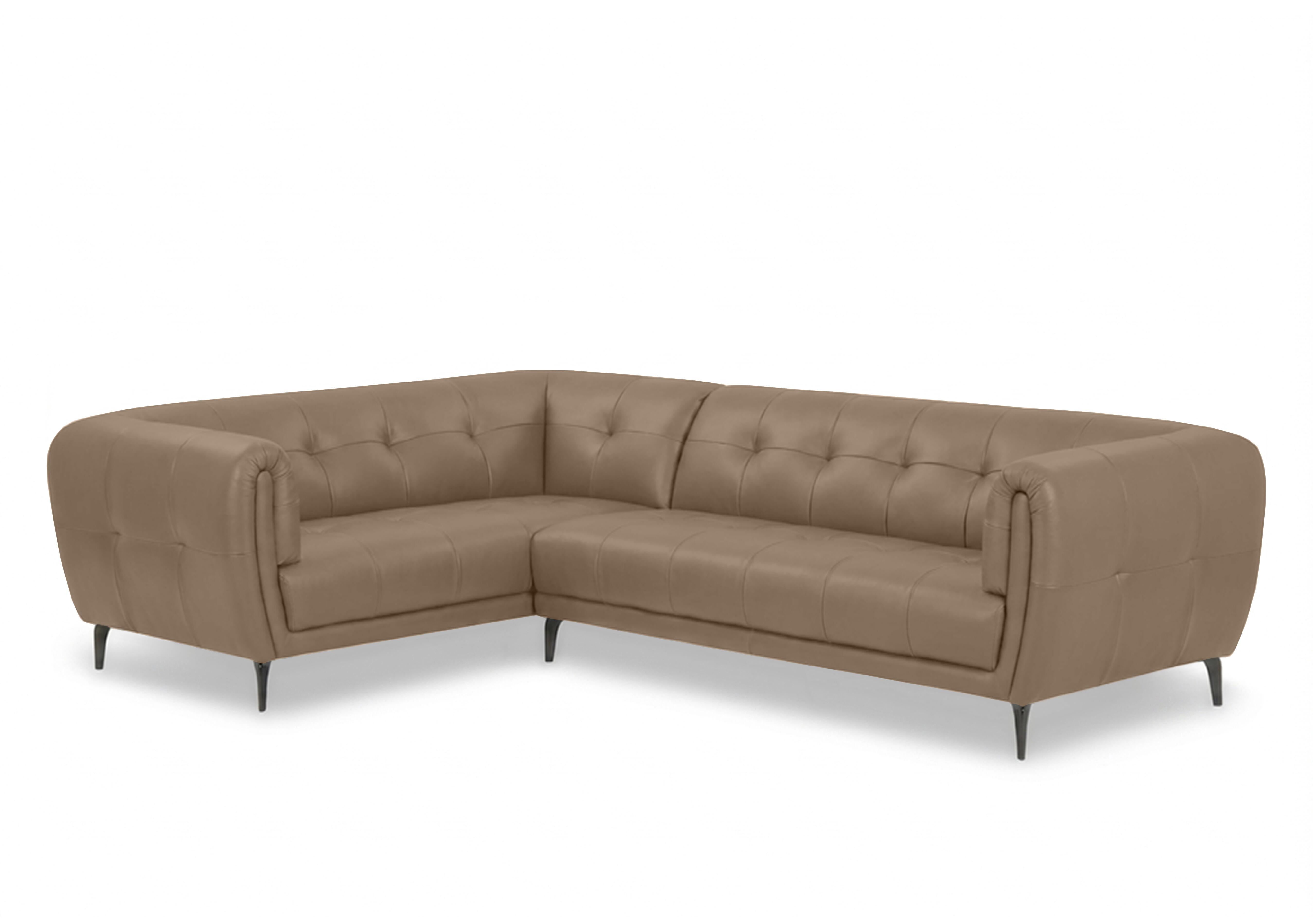 Sienna Leather Corner Sofa in Montana Barley Cat-60/06 on Furniture Village