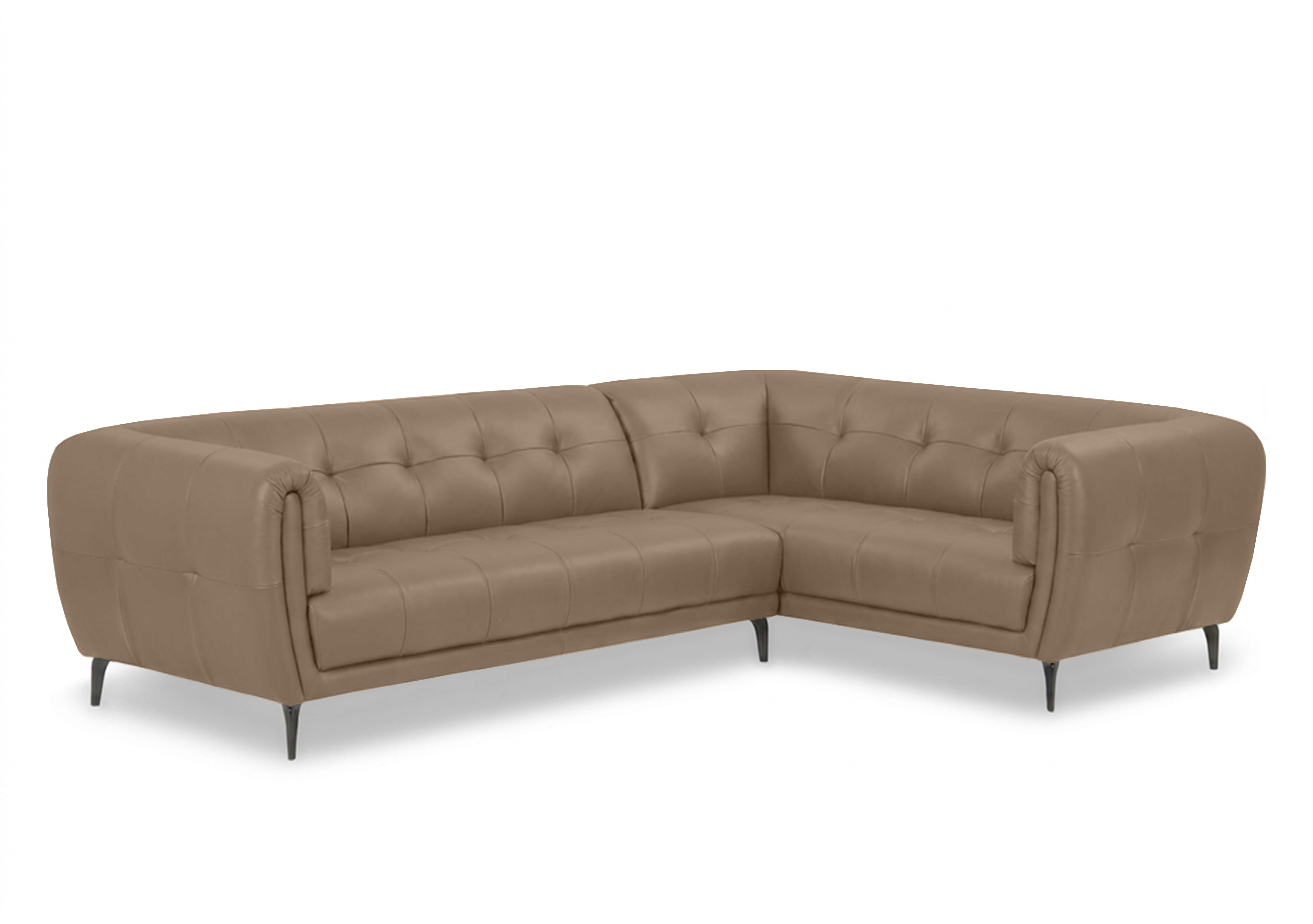 Sienna Leather Corner Sofa in Montana Barley Cat-60/06 on Furniture Village