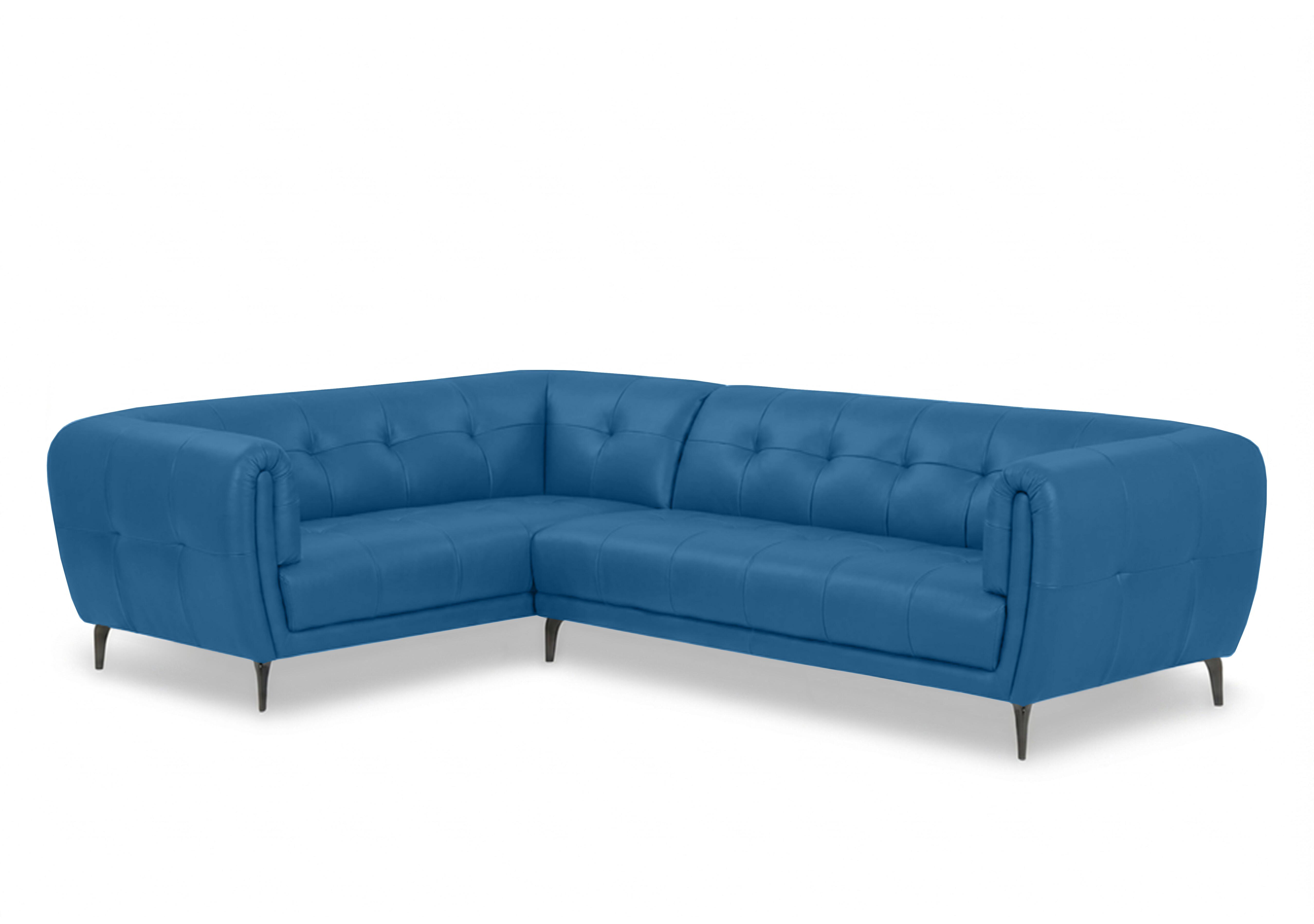 Sienna Leather Corner Sofa in Oslo Aegean Cat-40/12 on Furniture Village