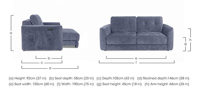 Drift 2 Seater Fabric Power Glider Sofa in  on Furniture Village