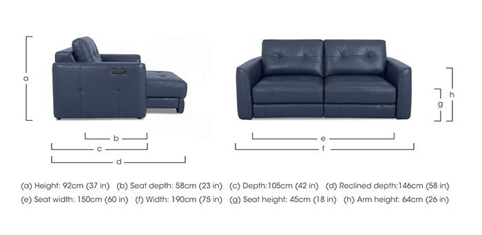 Drift 2 Seater Leather Power Glider Sofa in  on Furniture Village