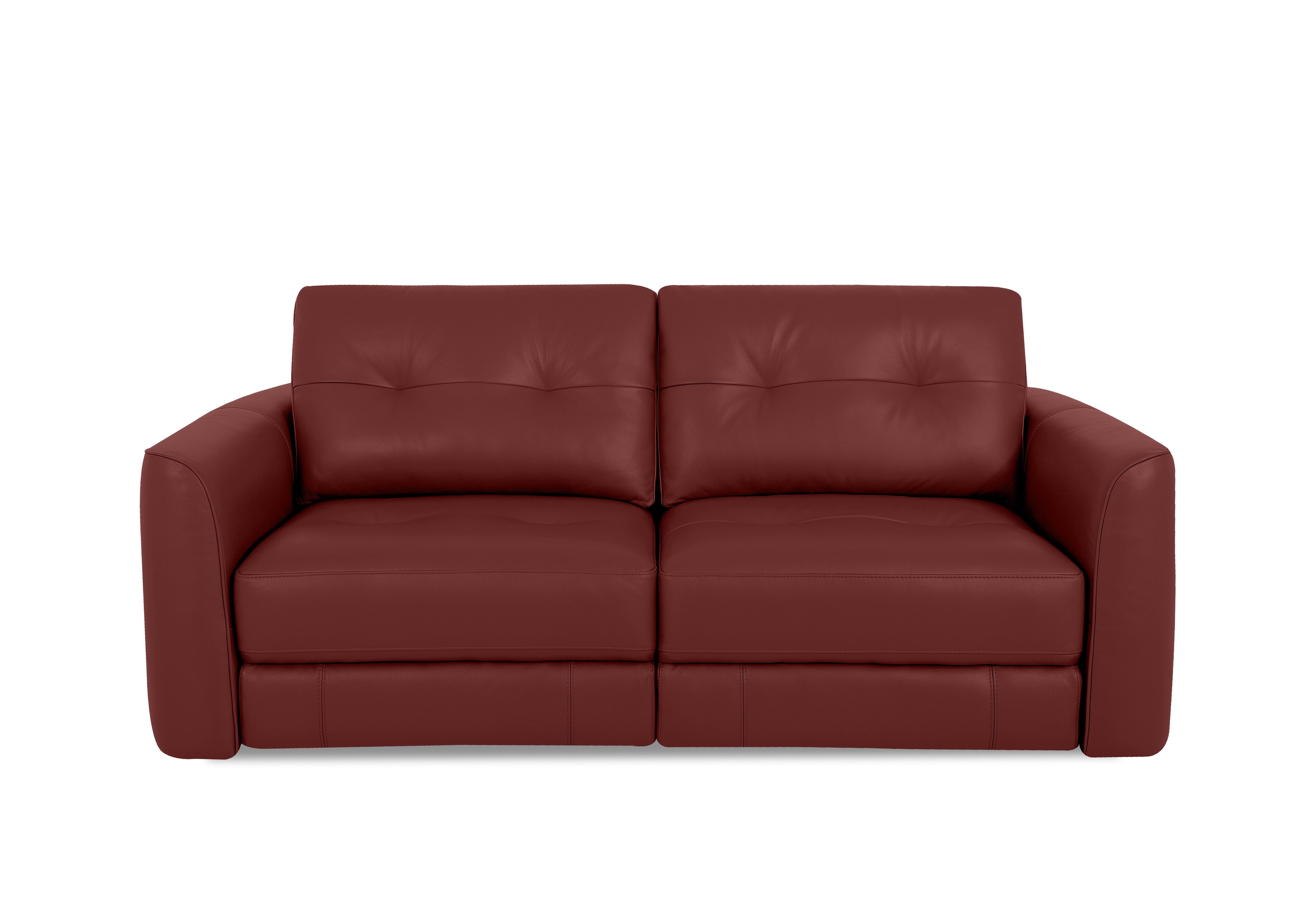 Drift 2 Seater Leather Power Glider Sofa in Bv-035c Deep Red on Furniture Village