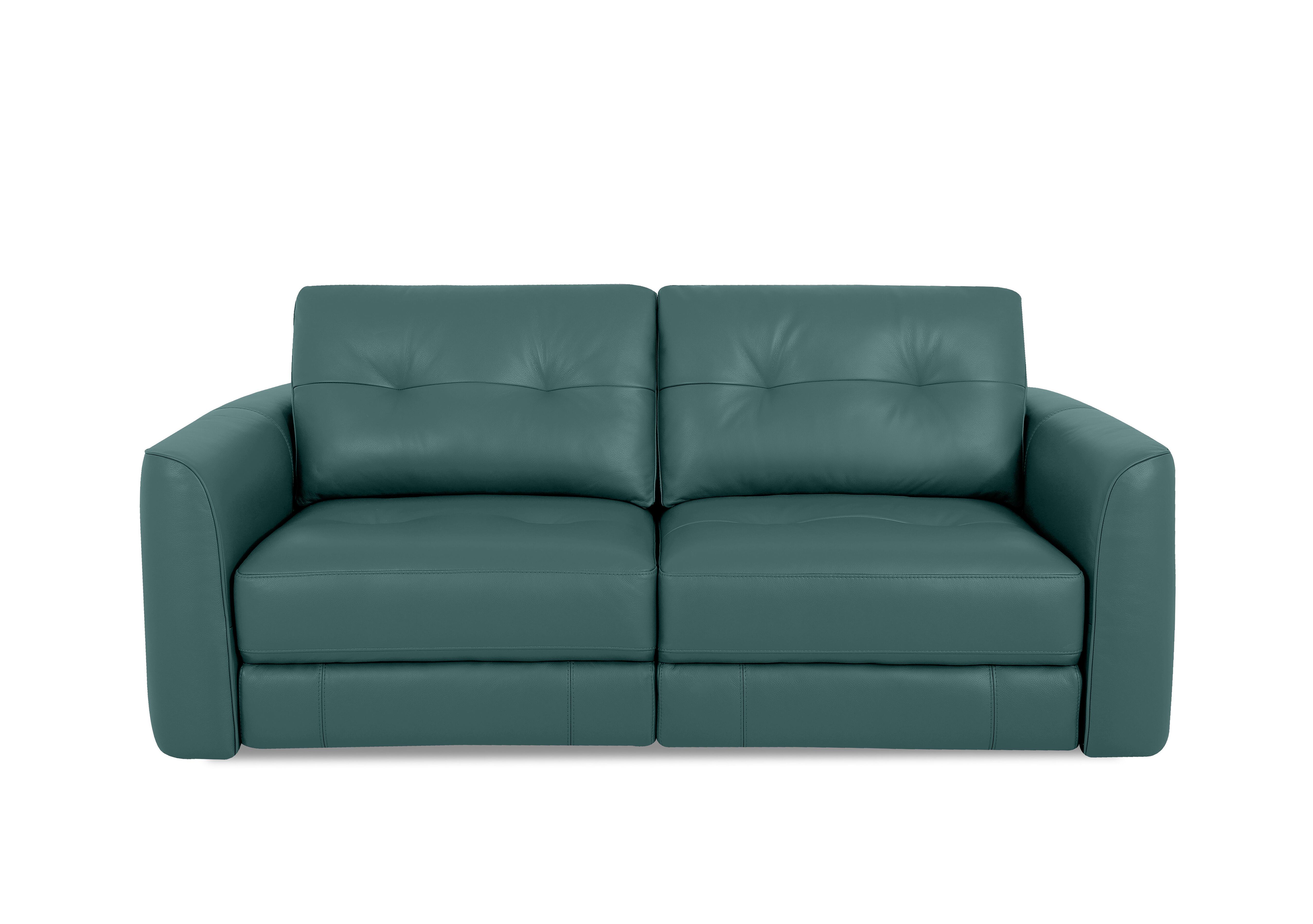 Drift 2 Seater Leather Power Glider Sofa in Bv-301e Lake Green on Furniture Village