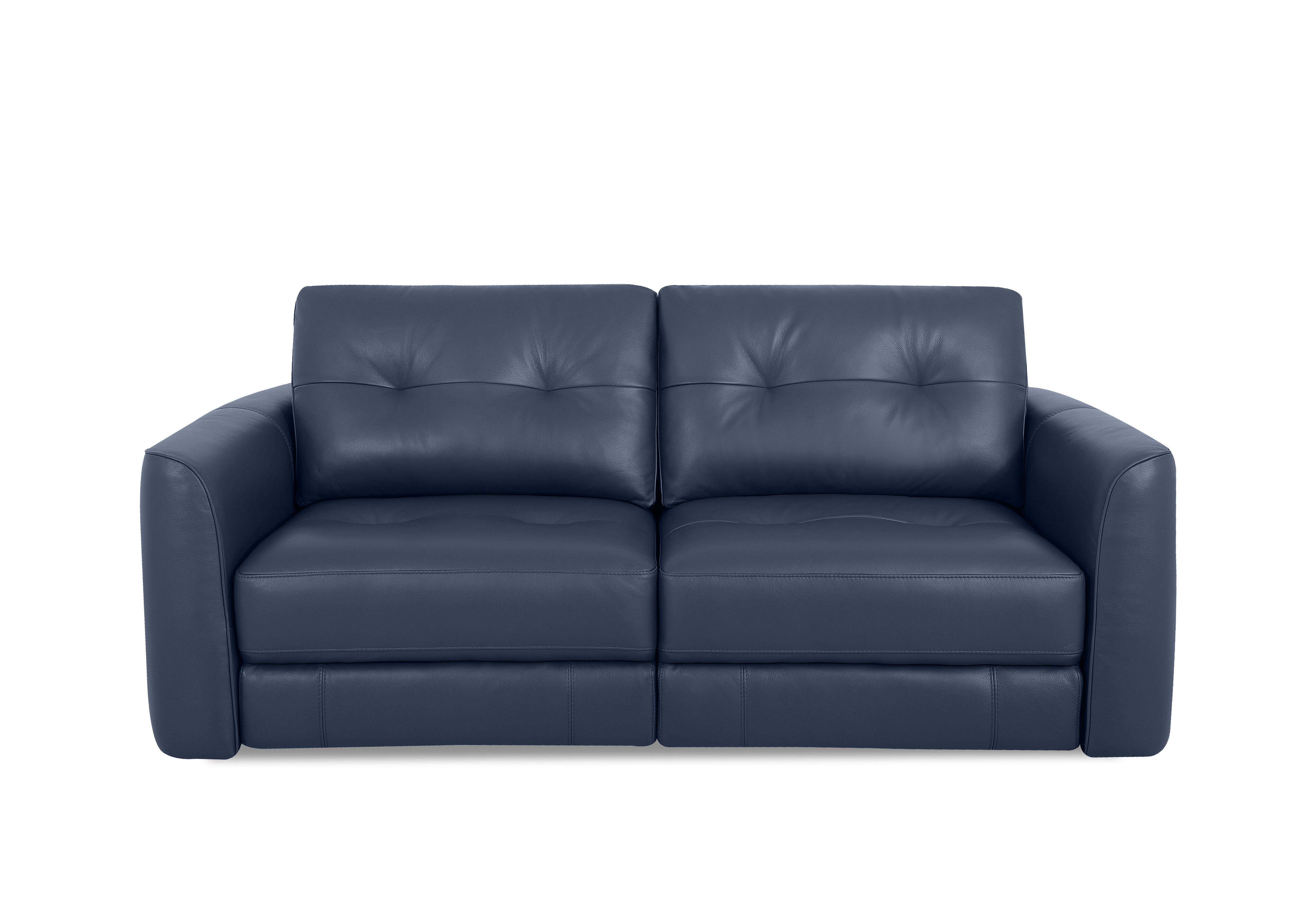 Drift 2 Seater Leather Power Glider Sofa in Bv-313e Ocean Blue on Furniture Village