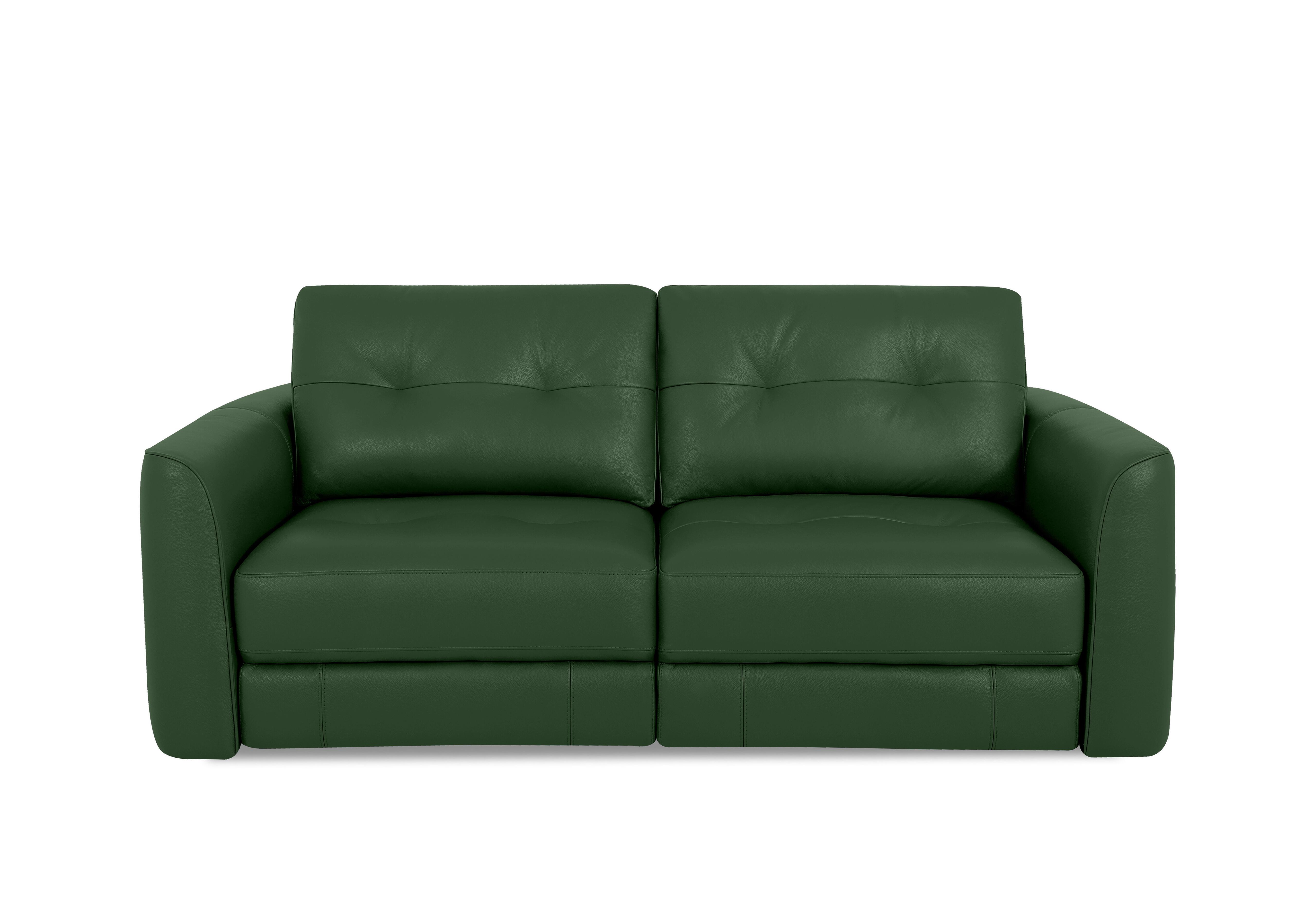 Drift 2 Seater Leather Power Glider Sofa in Bv-371e Chive Green on Furniture Village