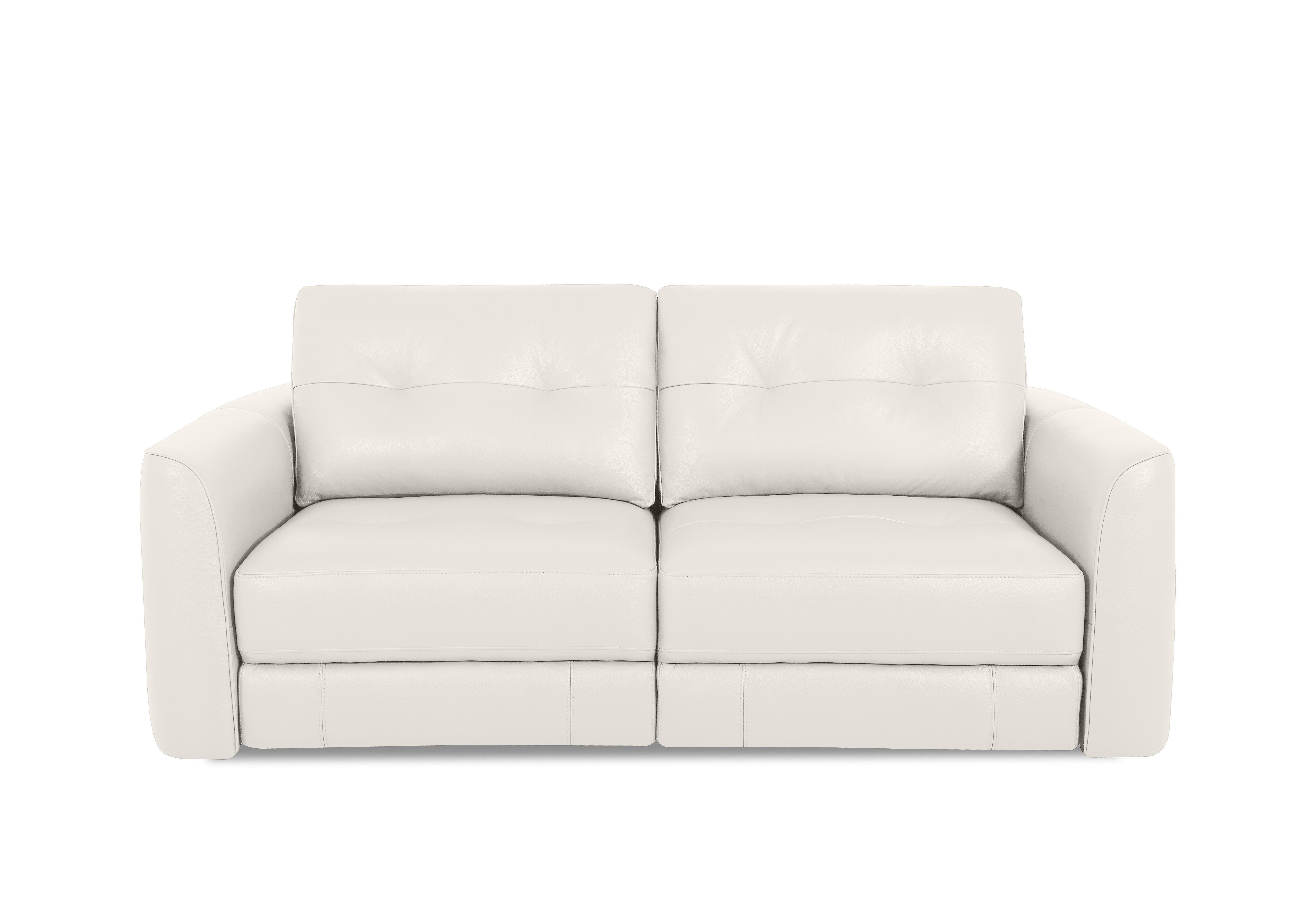 Drift 2 Seater Leather Power Glider Sofa in Bv-744d Star White on Furniture Village