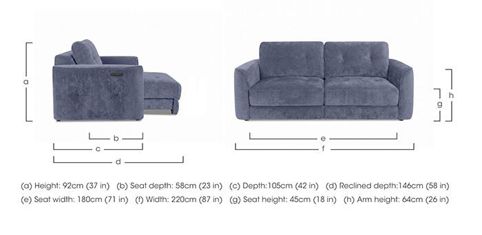 Drift 2.5 Seater Fabric Power Glider Sofa in  on Furniture Village