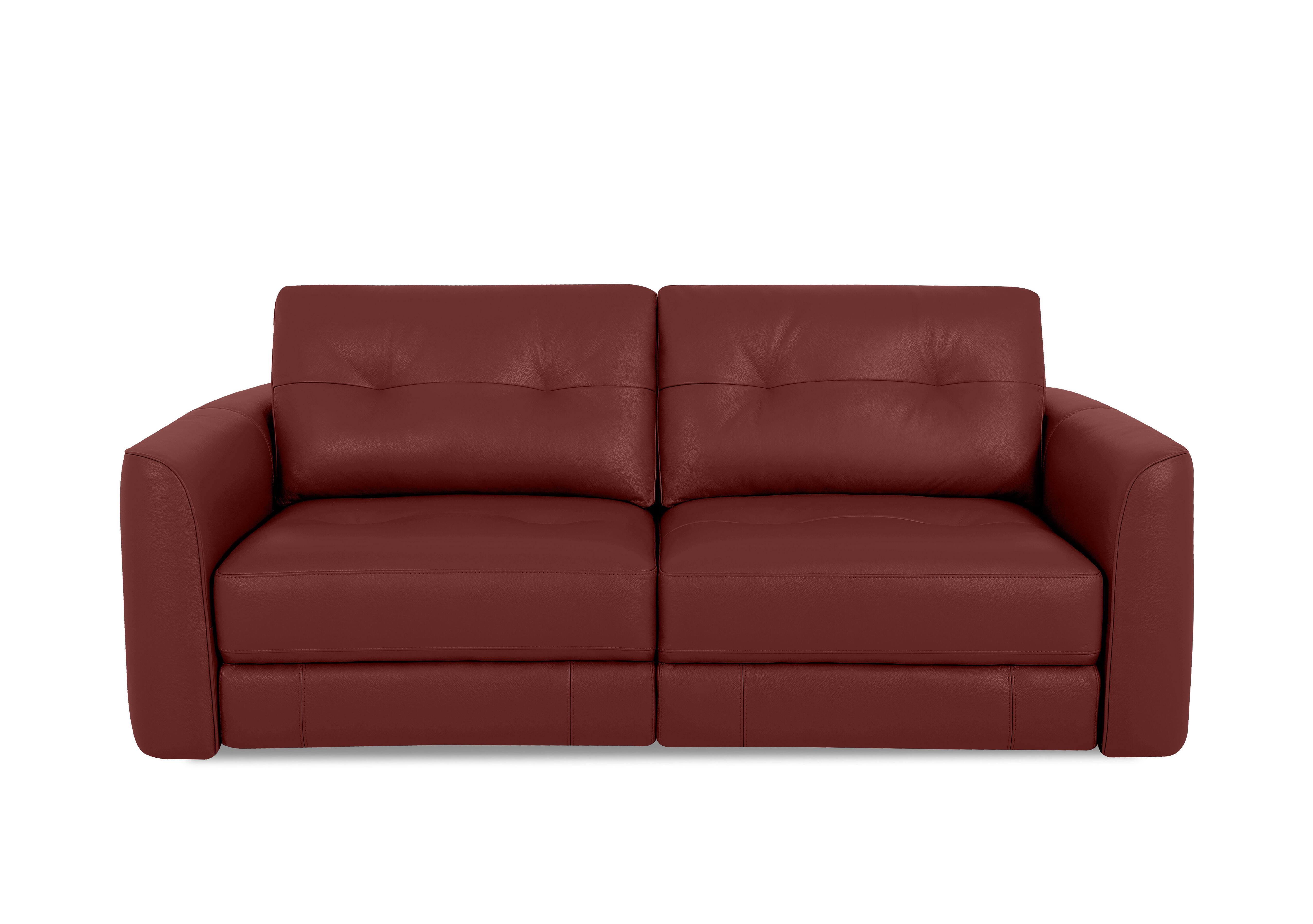 Drift 2.5 Seater Leather Power Glider Sofa in Bv-035c Deep Red on Furniture Village