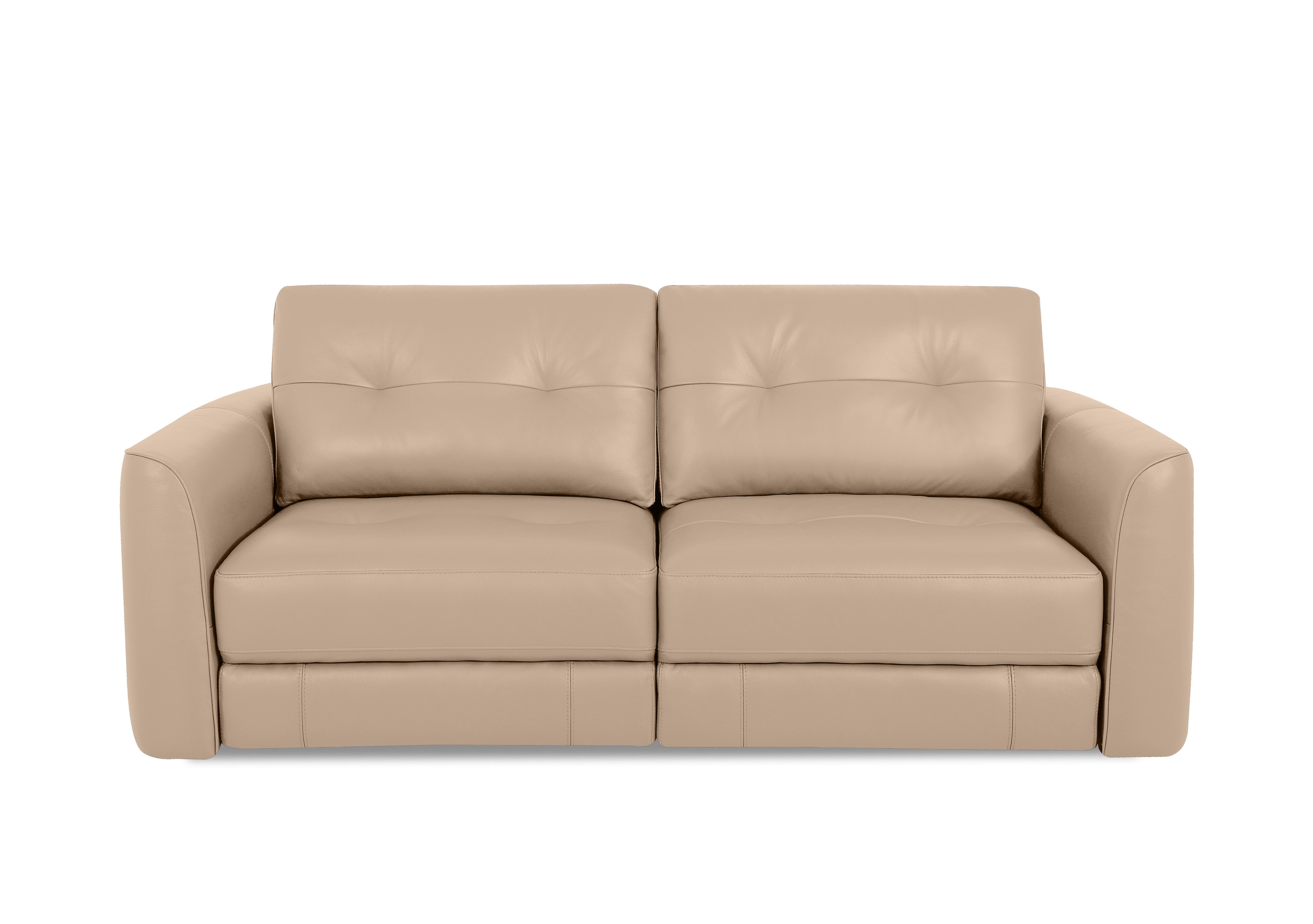Drift 2.5 Seater Leather Power Glider Sofa in Bv-039c Pebble on Furniture Village