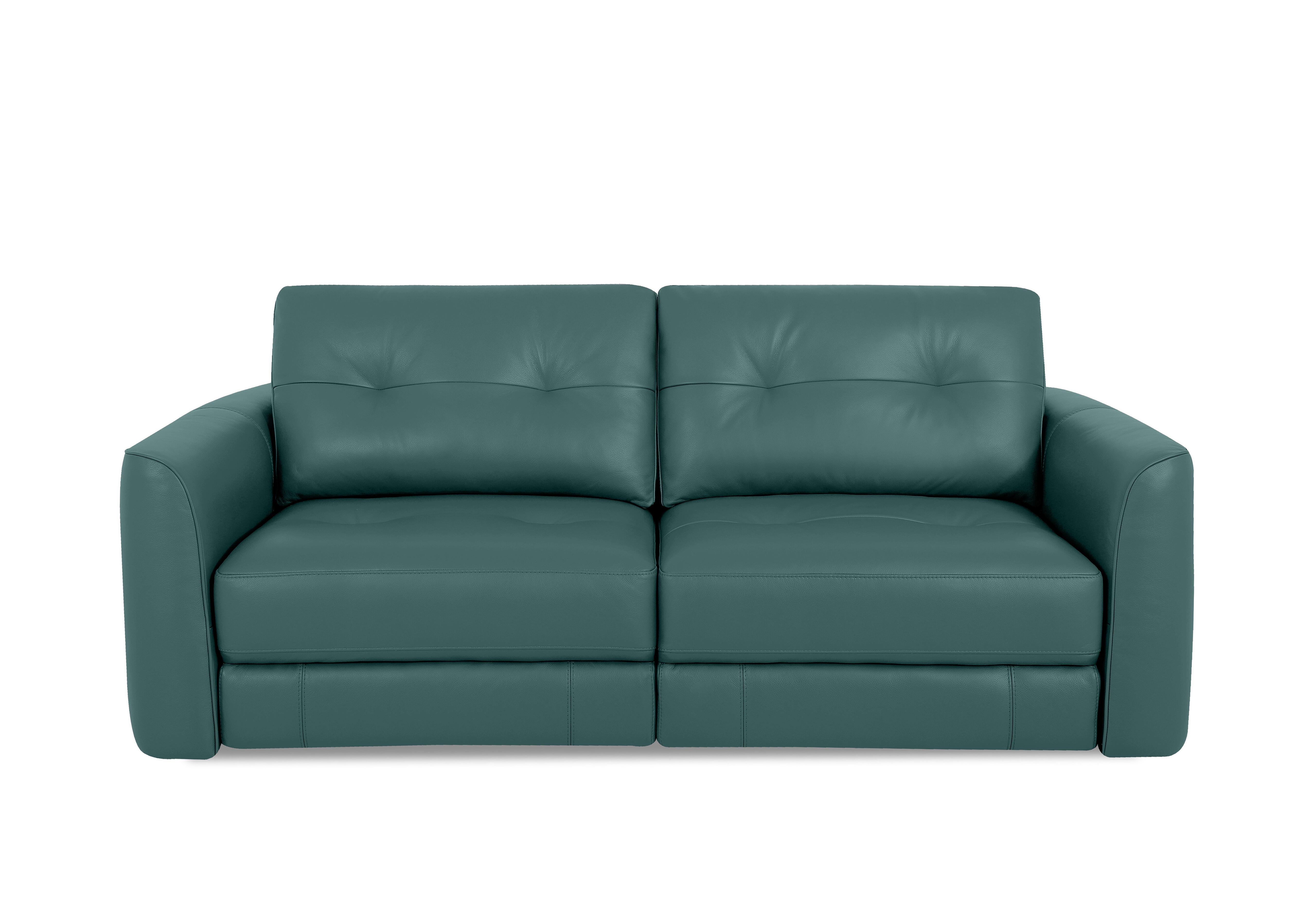 Drift 2.5 Seater Leather Power Glider Sofa in Bv-301e Lake Green on Furniture Village