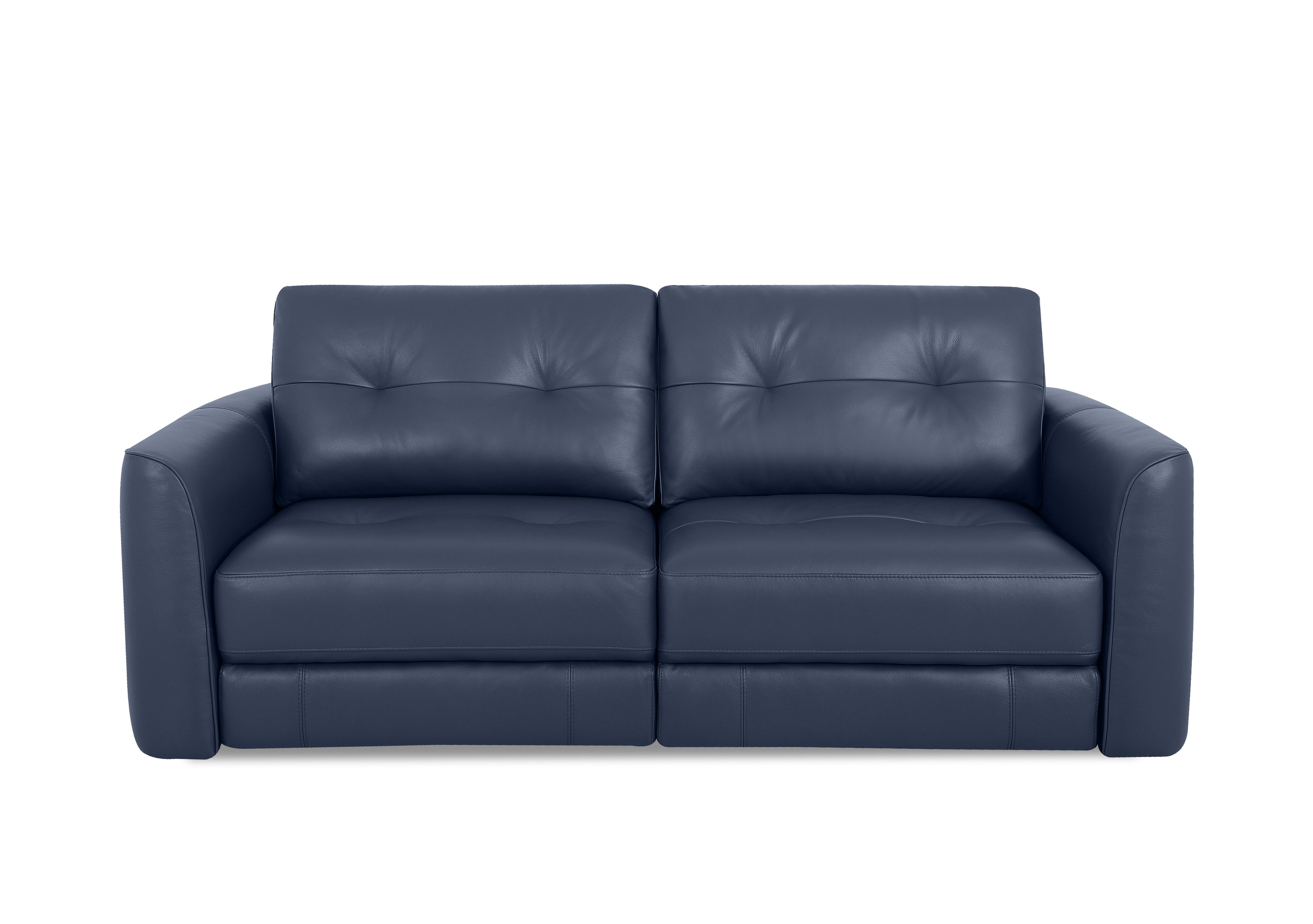 Drift 2.5 Seater Leather Power Glider Sofa in Bv-313e Ocean Blue on Furniture Village