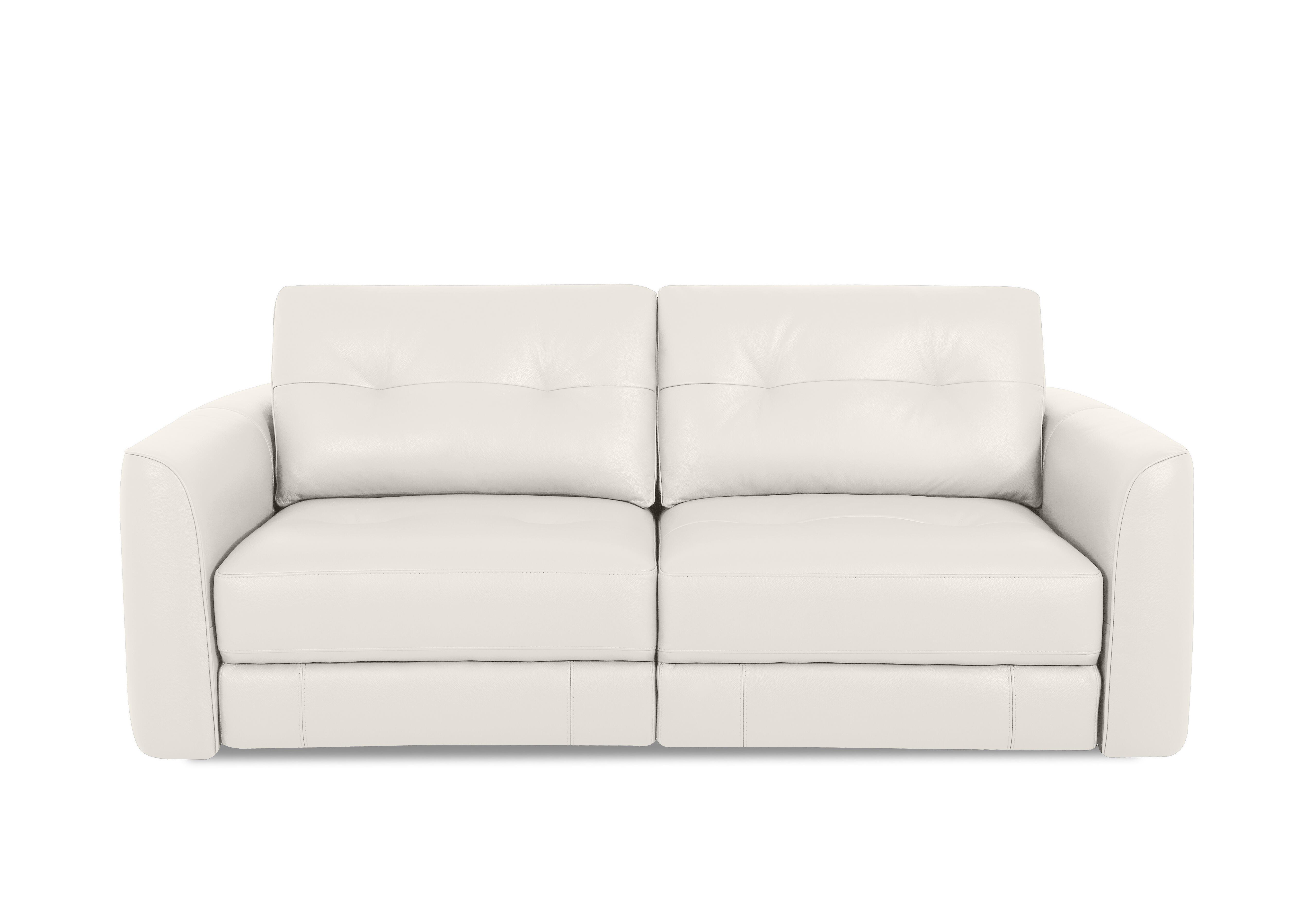 Drift 2.5 Seater Leather Power Glider Sofa in Bv-744d Star White on Furniture Village