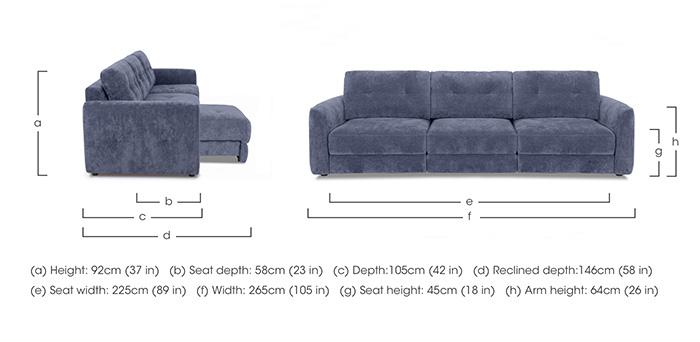 Drift 3 Seater Fabric Power Glider Sofa in  on Furniture Village