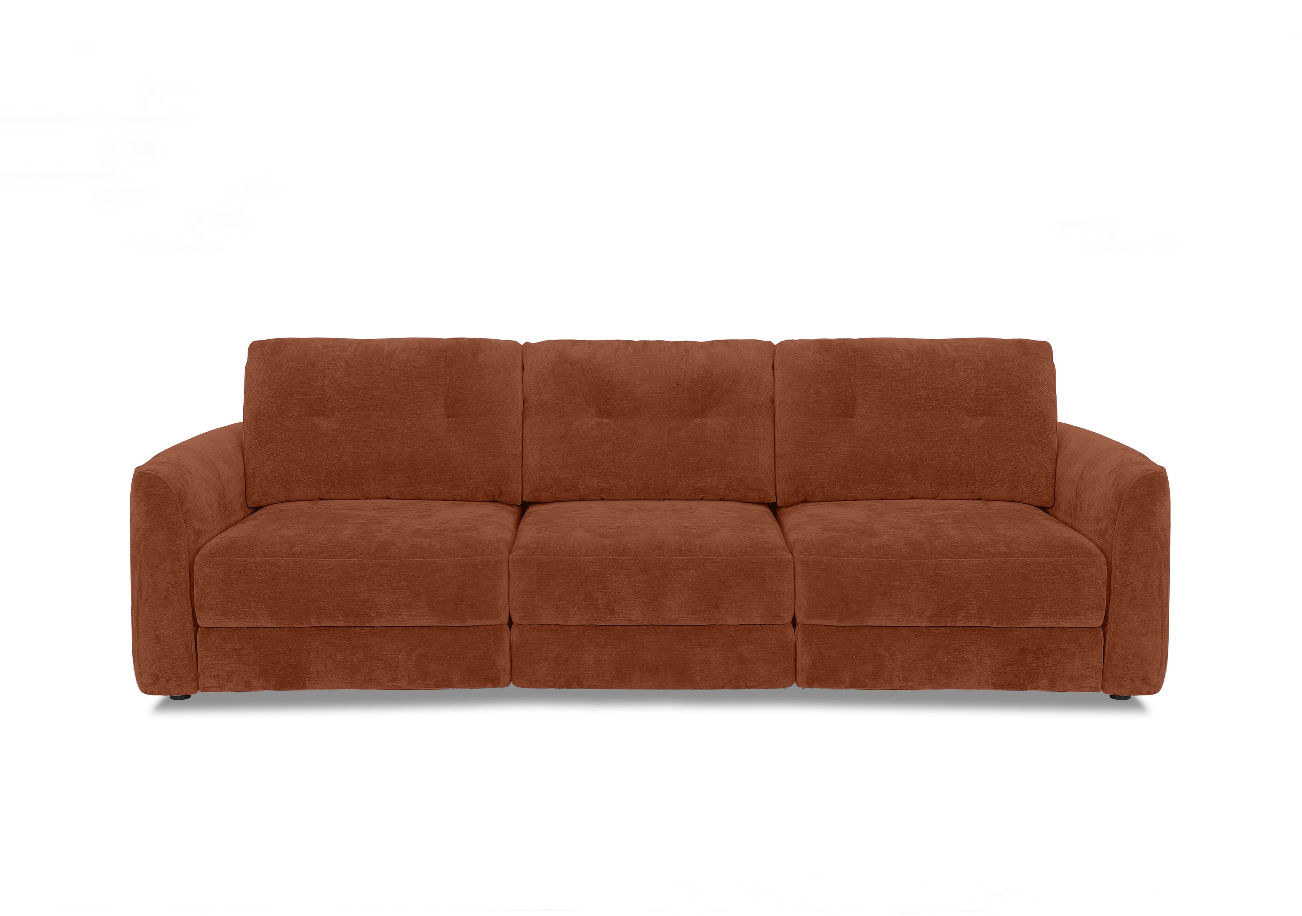 Drift 3 Seater Fabric Power Glider Sofa in Fab-Dab-R13 Rust on Furniture Village