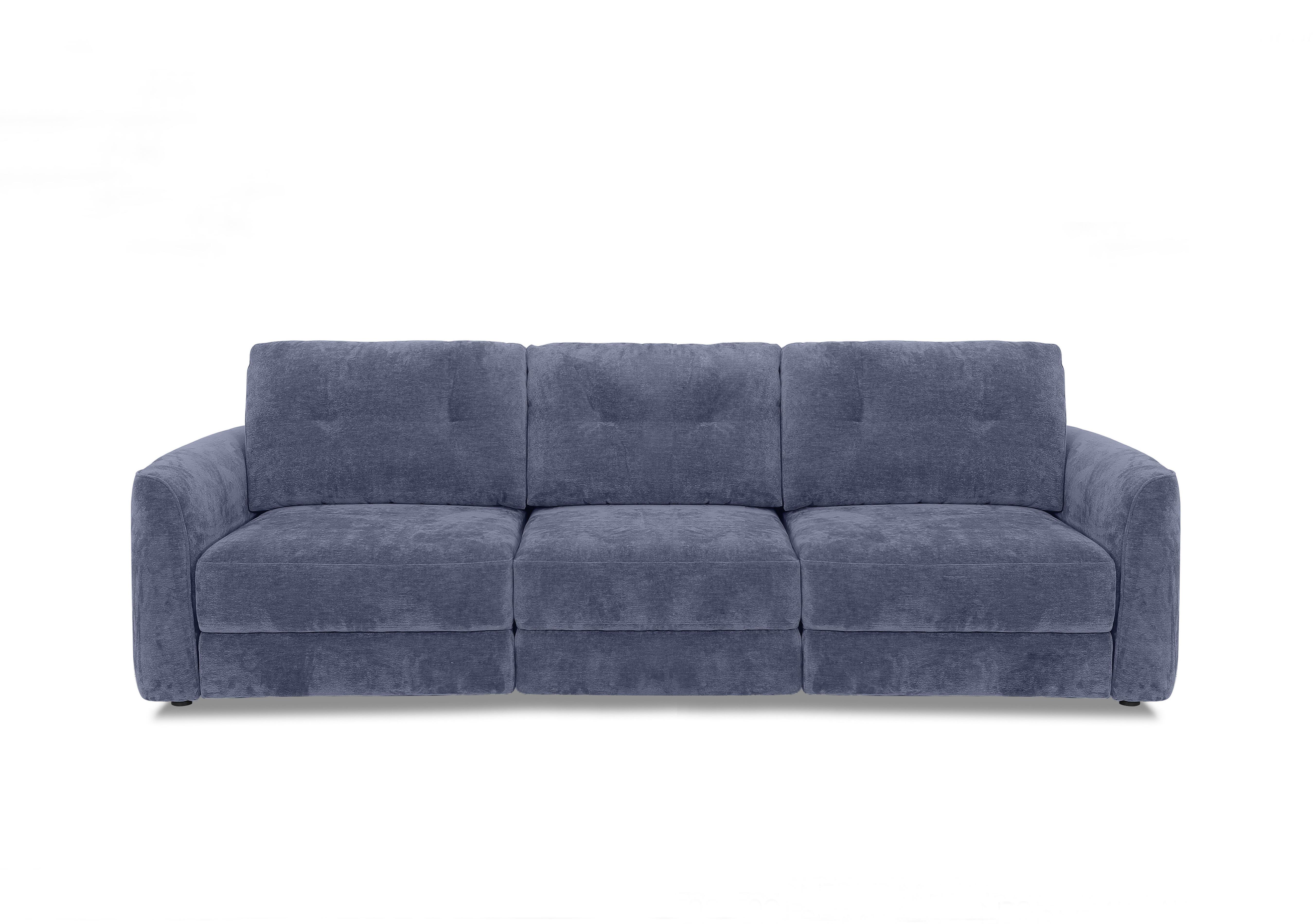 Drift 3 Seater Fabric Power Glider Sofa in Fab-Dab-R18 Silverish Blue on Furniture Village