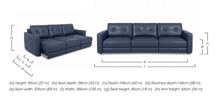 Drift 3 Seater Leather Power Glider Sofa in  on Furniture Village