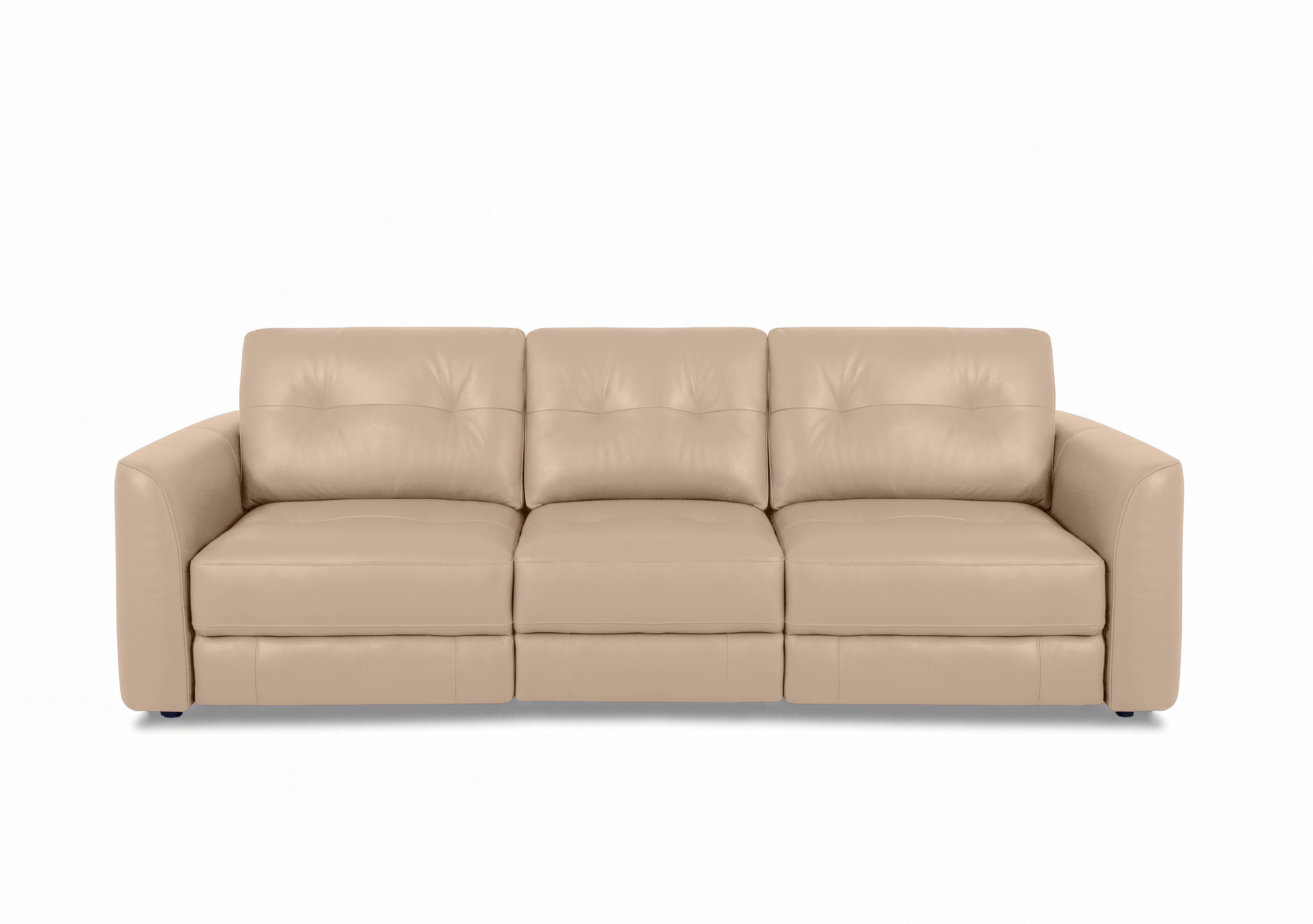 Drift 3 Seater Leather Power Glider Sofa in Bv-039c Pebble on Furniture Village