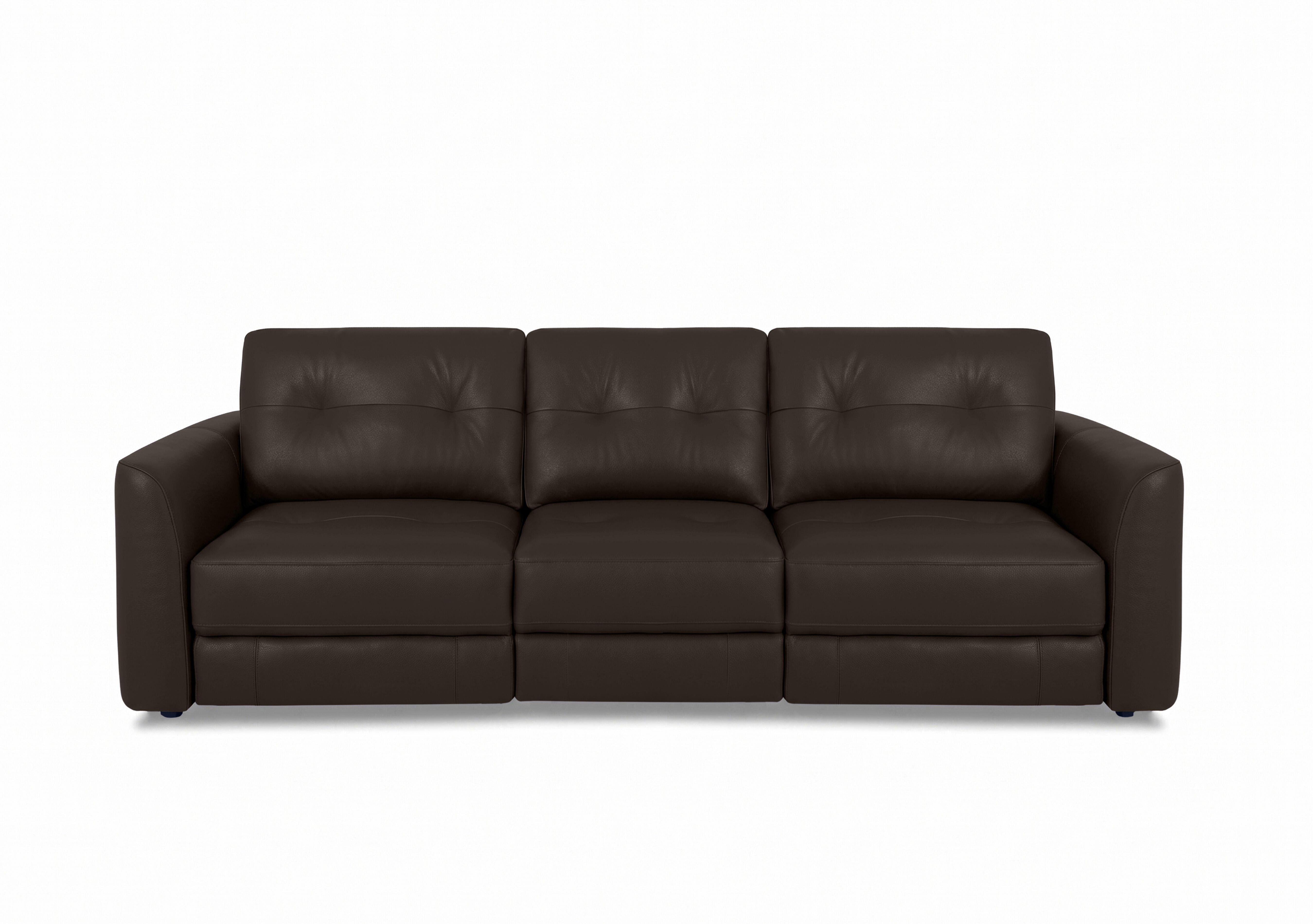 Drift 3 Seater Leather Power Glider Sofa in Bv-1748 Dark Chocolate on Furniture Village