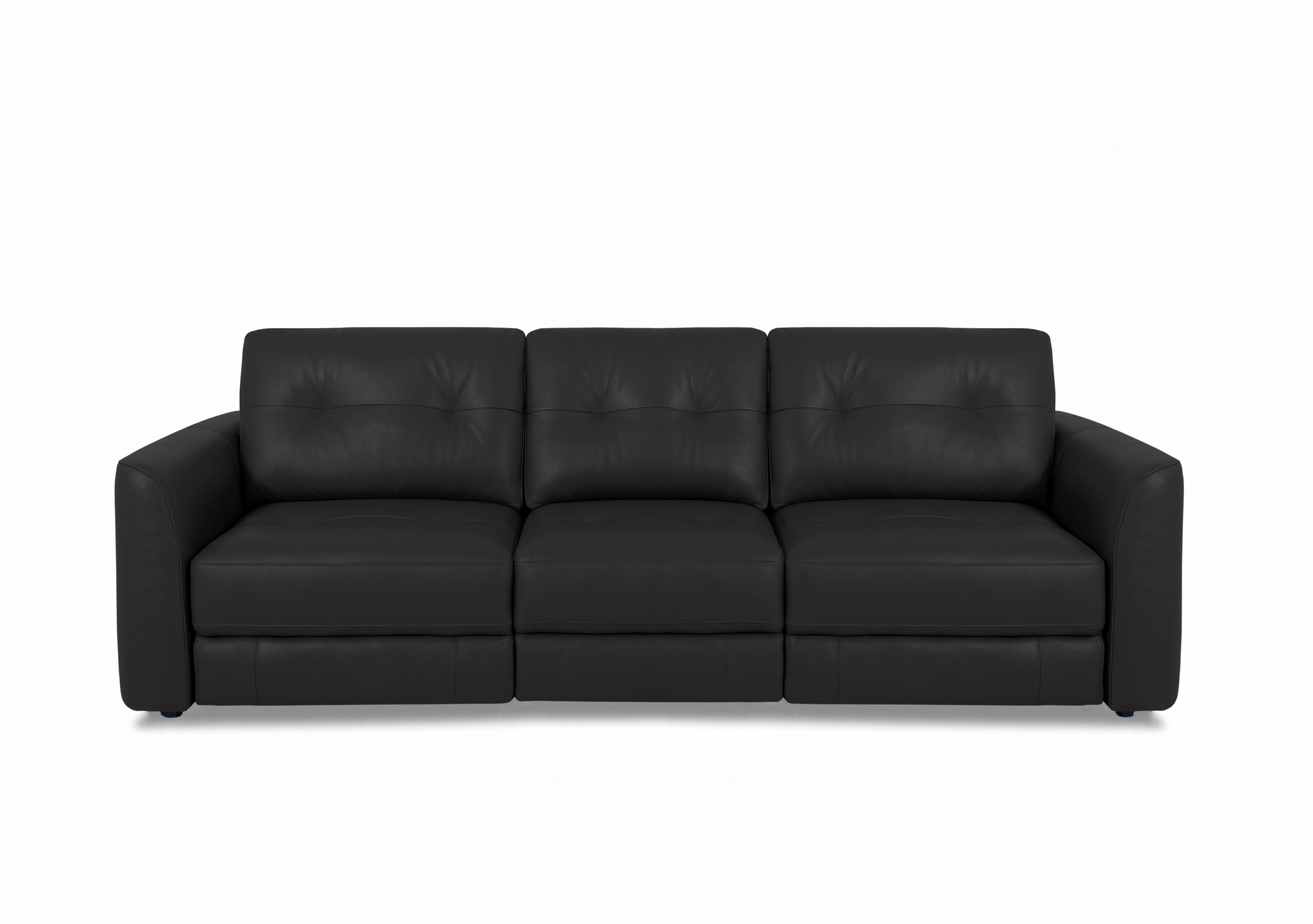 Drift 3 Seater Leather Power Glider Sofa in Bv-3500 Black on Furniture Village