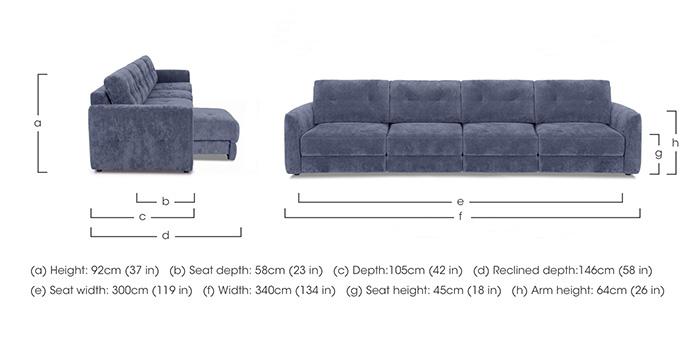 Drift 4 Seater Fabric Power Glider Sofa in  on Furniture Village