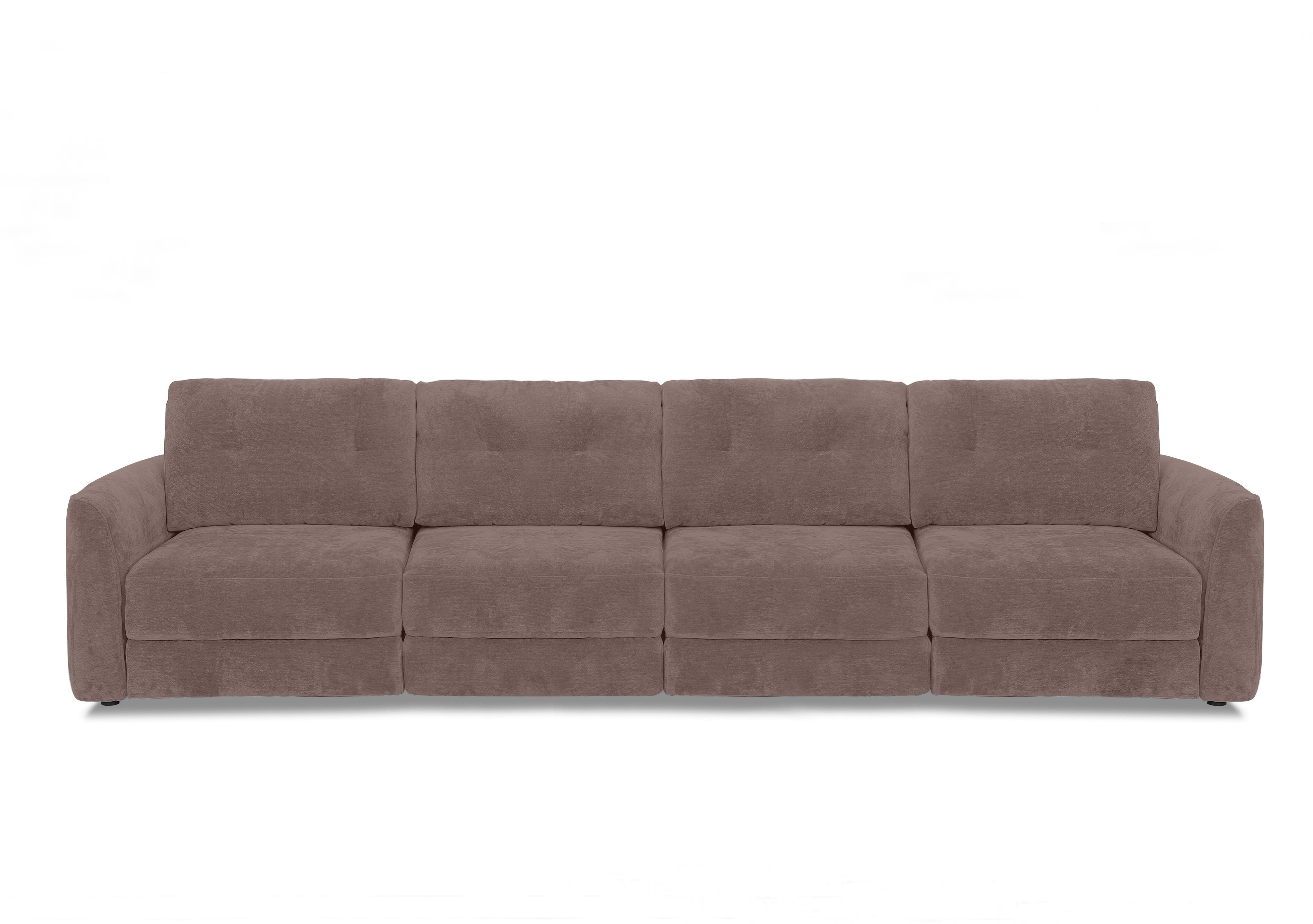 Drift 4 Seater Fabric Power Glider Sofa in Fab-Dab-R08 Brown on Furniture Village