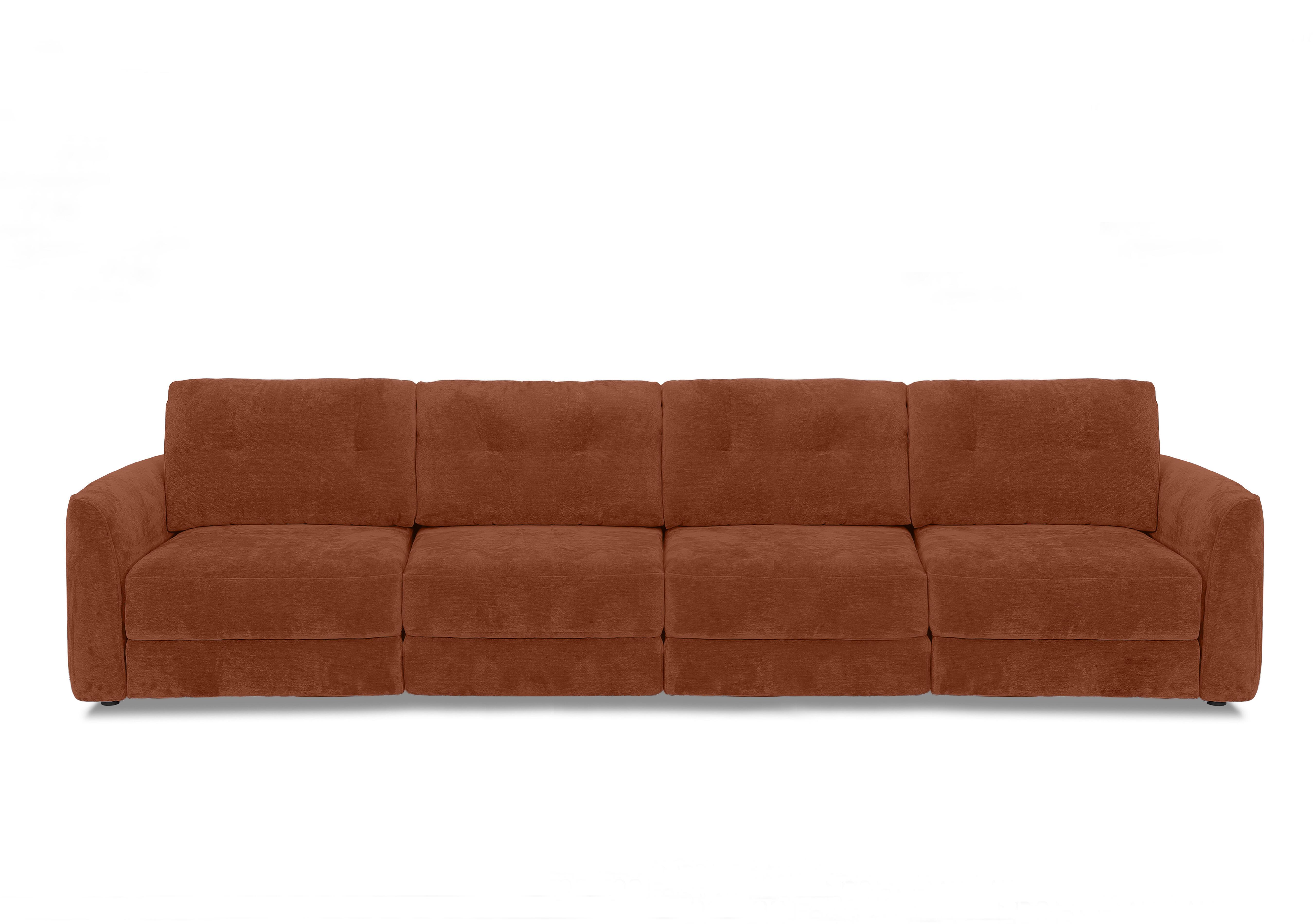 Drift 4 Seater Fabric Power Glider Sofa in Fab-Dab-R13 Rust on Furniture Village