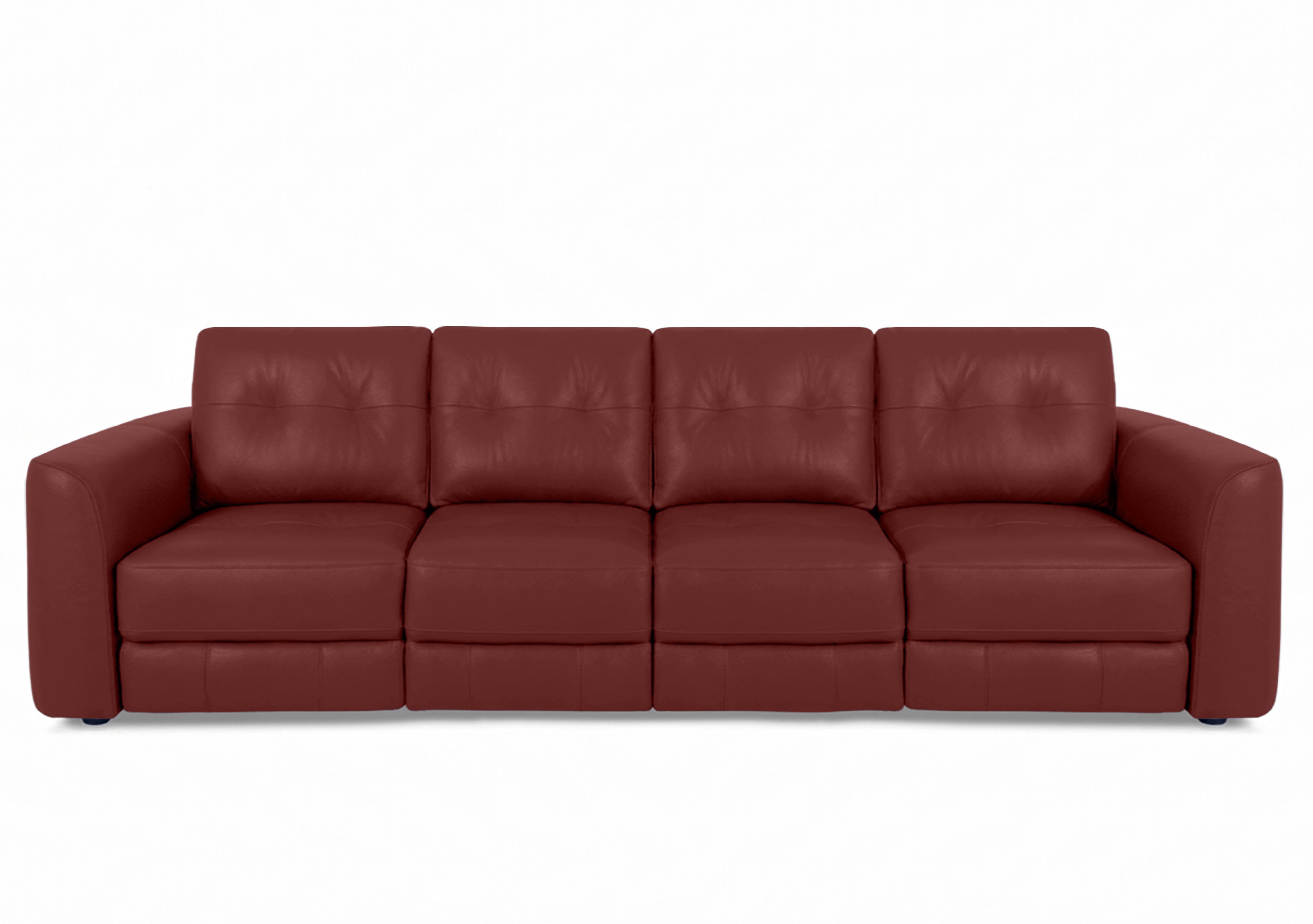 Drift 4 Seater Leather Power Glider Sofa in Bv-035c Deep Red on Furniture Village