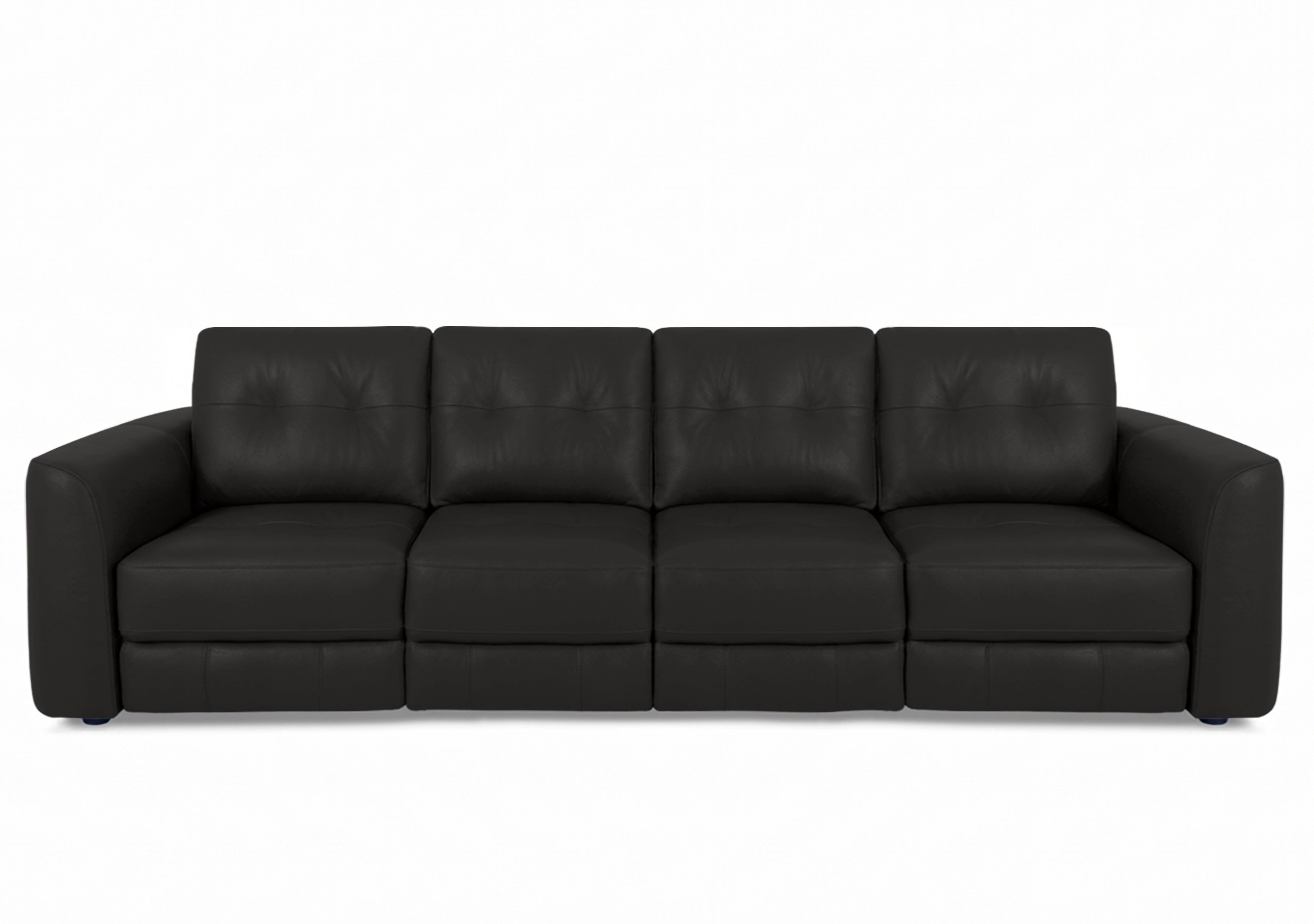 Drift 4 Seater Leather Power Glider Sofa in Bv-3500 Black on Furniture Village