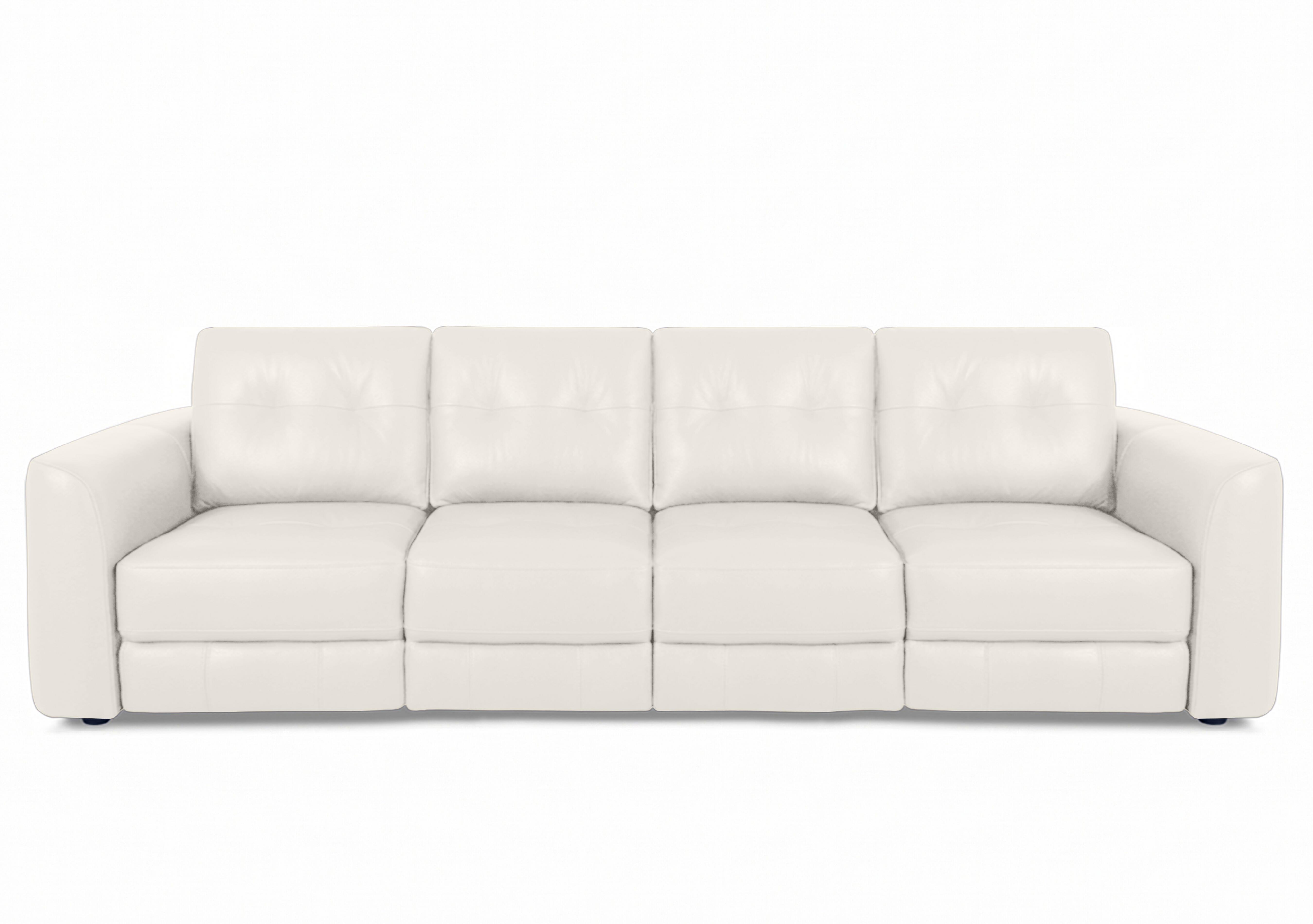 Drift 4 Seater Leather Power Glider Sofa in Bv-744d Star White on Furniture Village