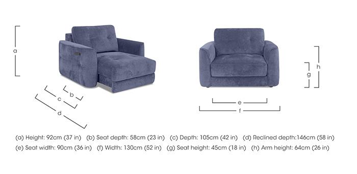 Drift Fabric Power Glider Armchair in  on Furniture Village