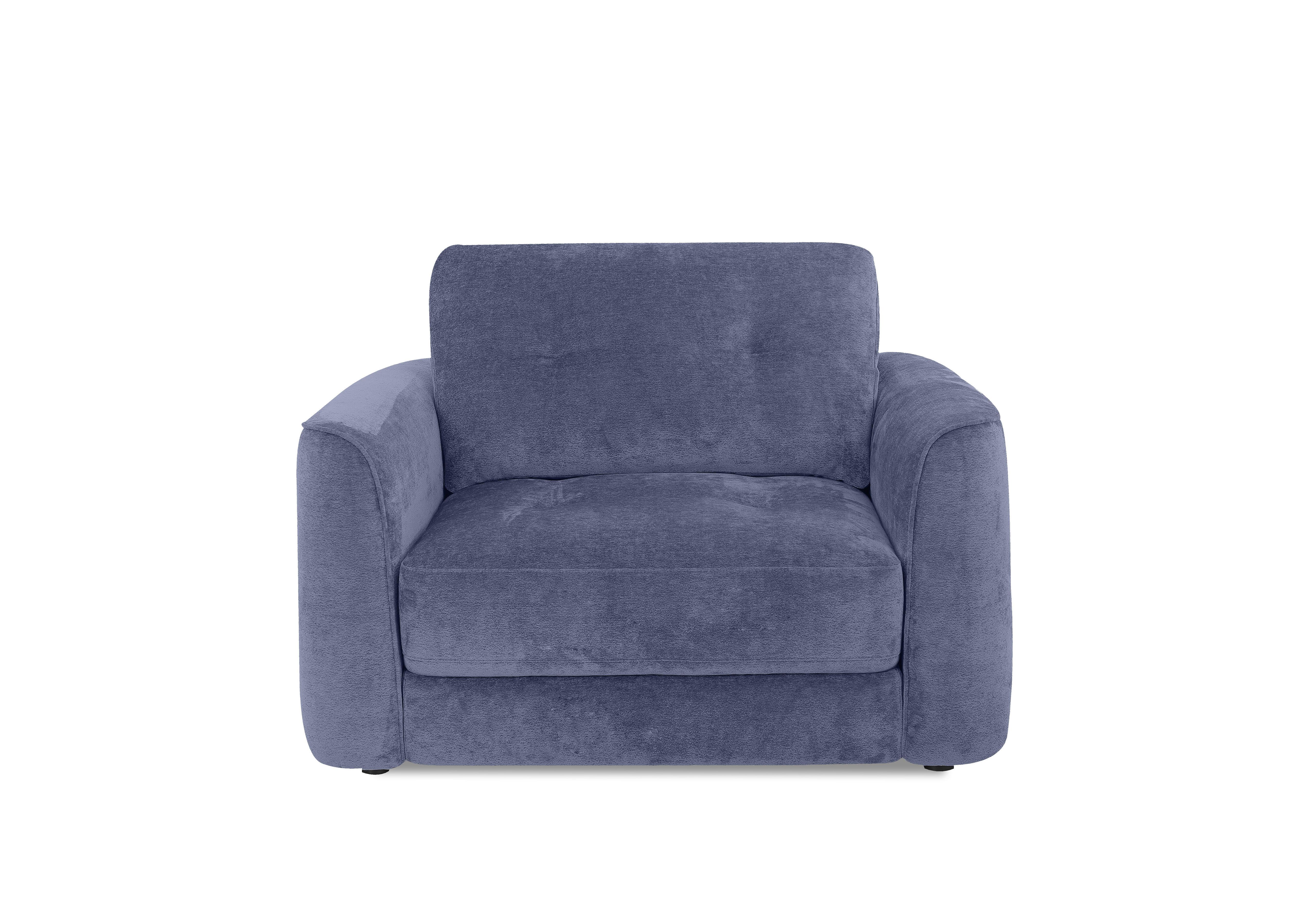 Drift Fabric Power Glider Armchair in Fab-Dab-R18 Silverish Blue on Furniture Village