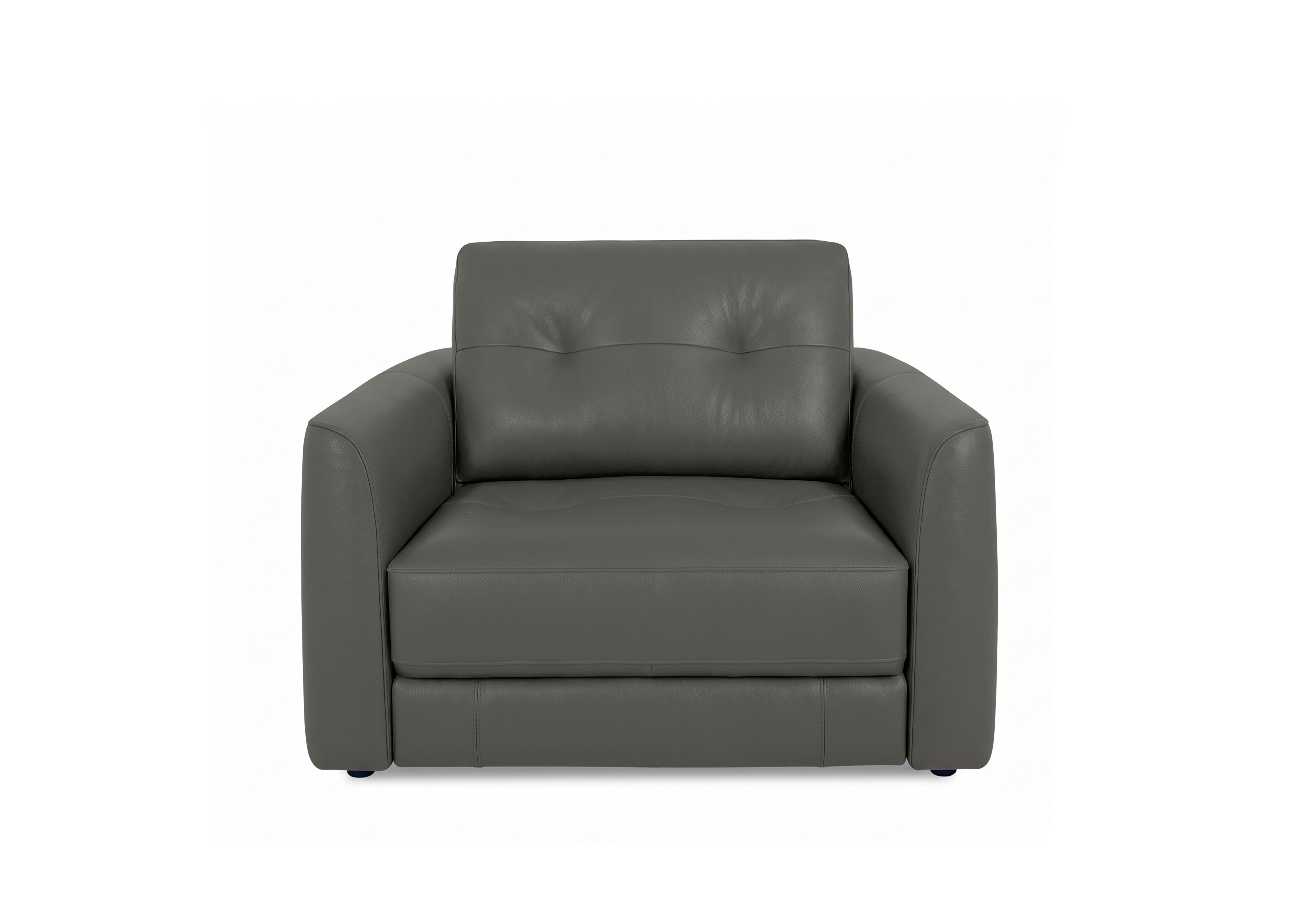 Drift Leather Power Glider Armchair in Bv-088e Charcoal Grey on Furniture Village