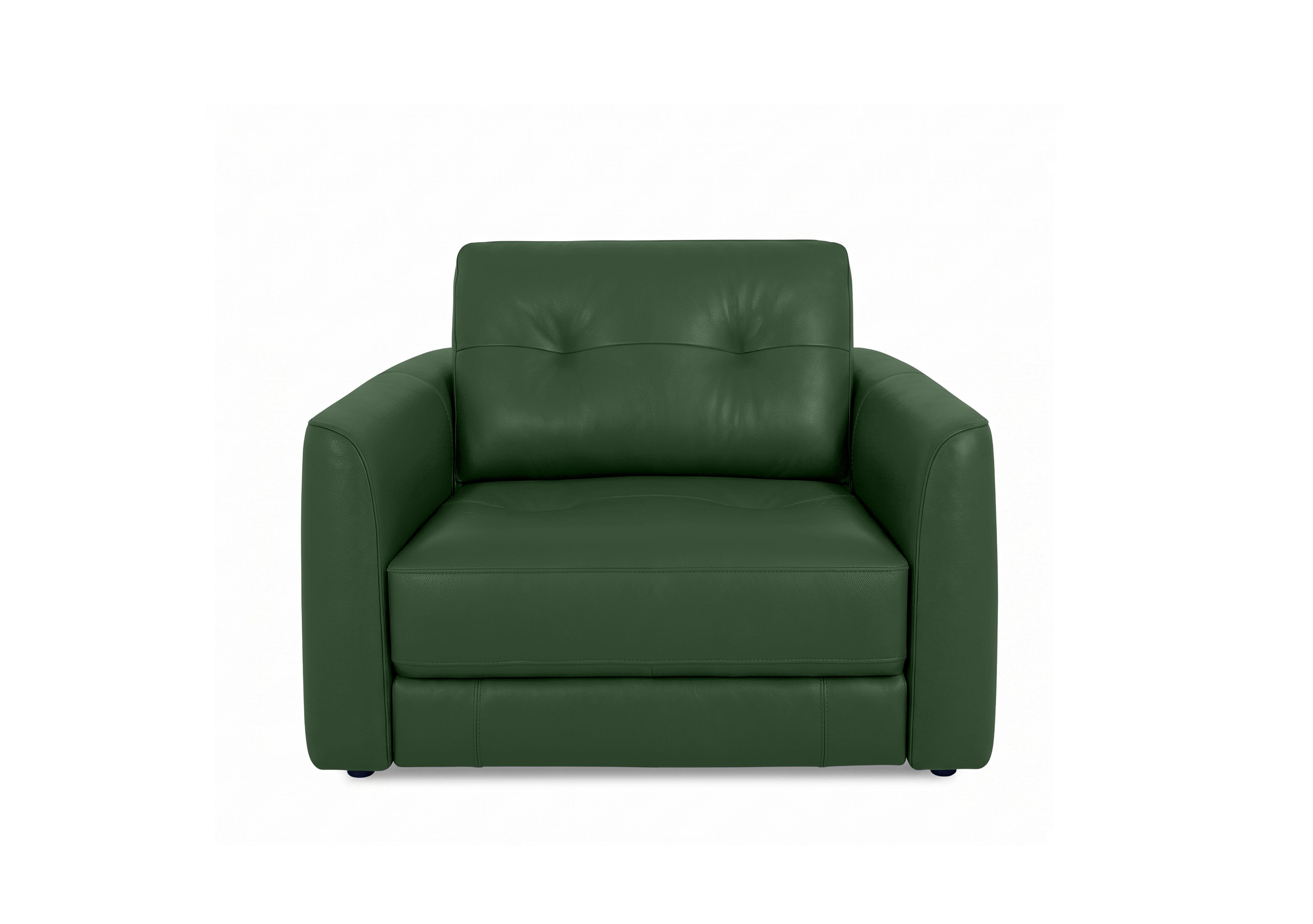 Drift Leather Power Glider Armchair in Bv-371e Chive Green on Furniture Village