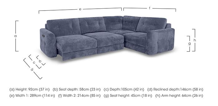 Drift Small Fabric Power Glider Corner Sofa in  on Furniture Village