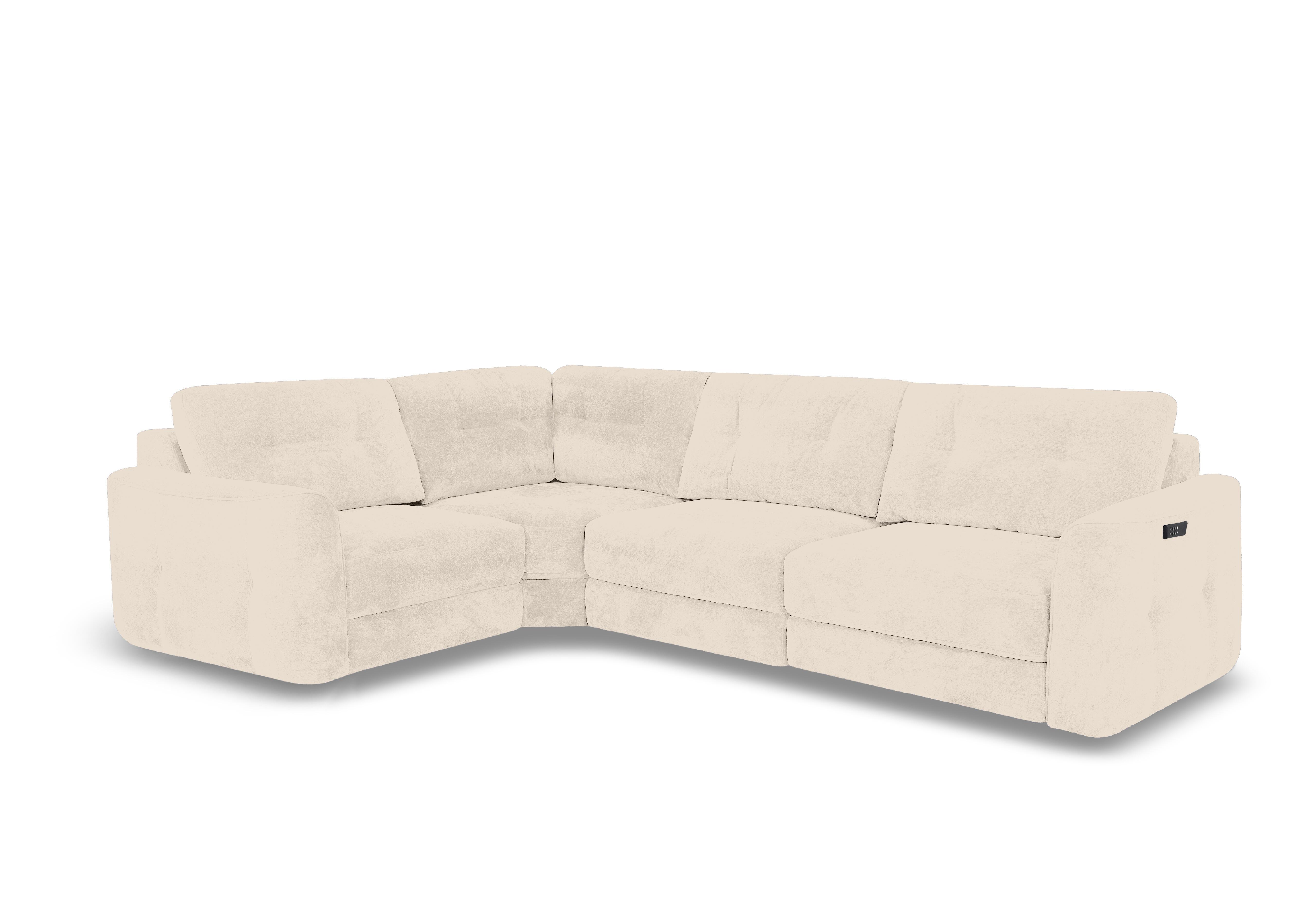 Drift Small Fabric Power Glider Corner Sofa in Fab-Dab-R06 Beige on Furniture Village