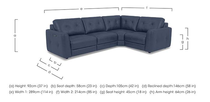 Drift Small Leather Power Glider Corner Sofa in  on Furniture Village