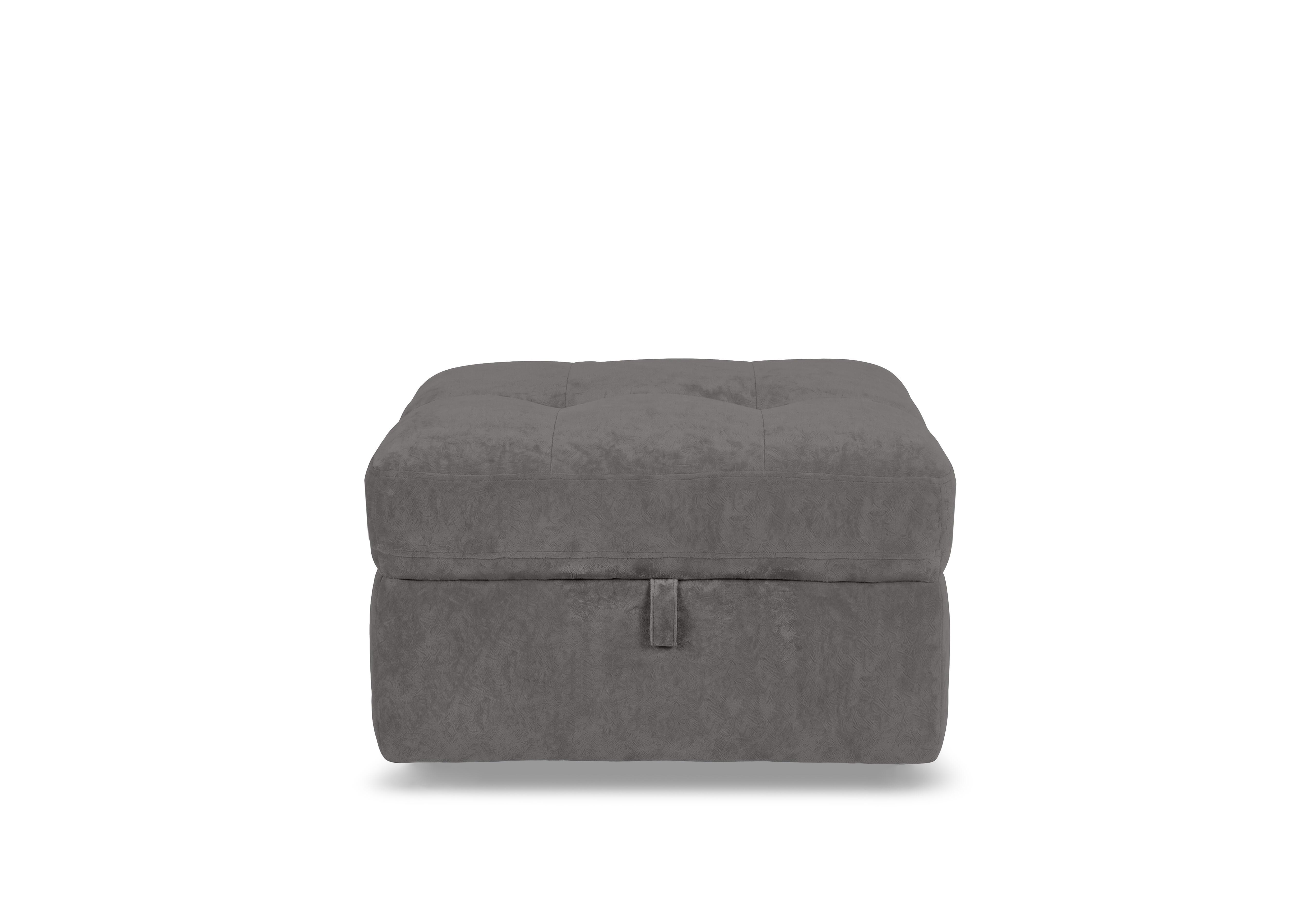 Drift Fabric Storage Footstool in Fab-Dab-R02 Steel Grey on Furniture Village