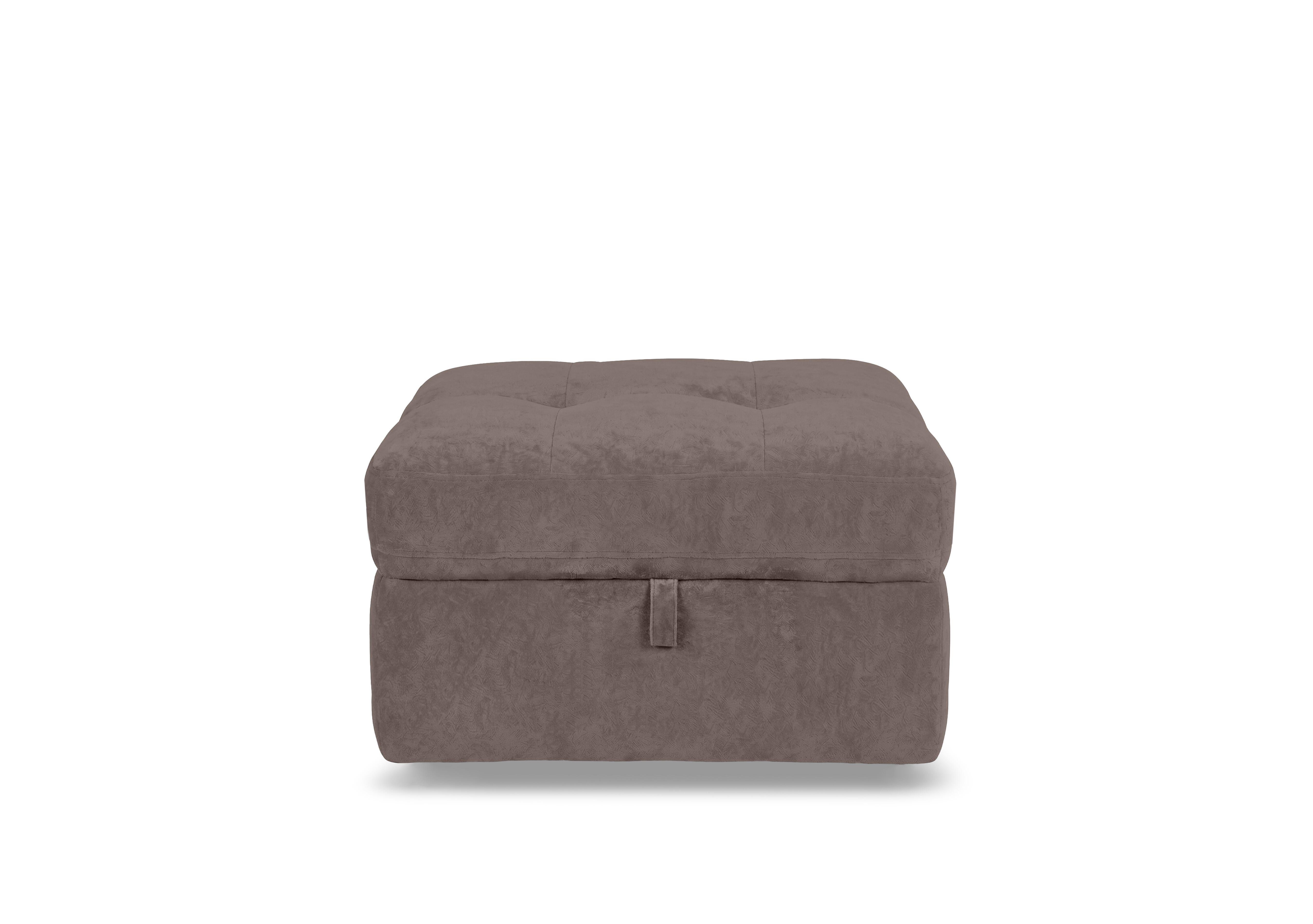 Drift Fabric Storage Footstool in Fab-Dab-R08 Brown on Furniture Village
