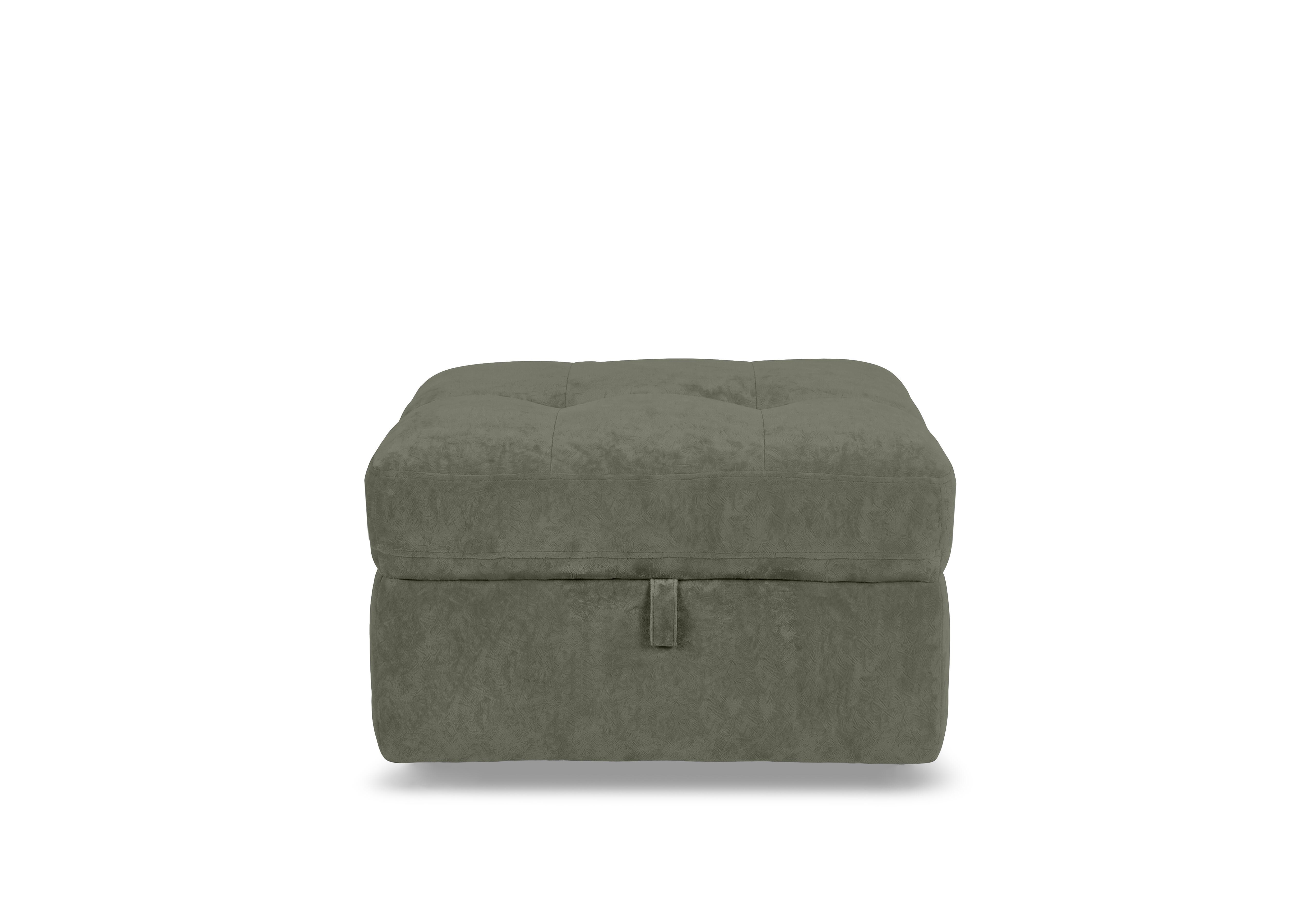 Drift Fabric Storage Footstool in Fab-Dab-R16 Forest Green on Furniture Village
