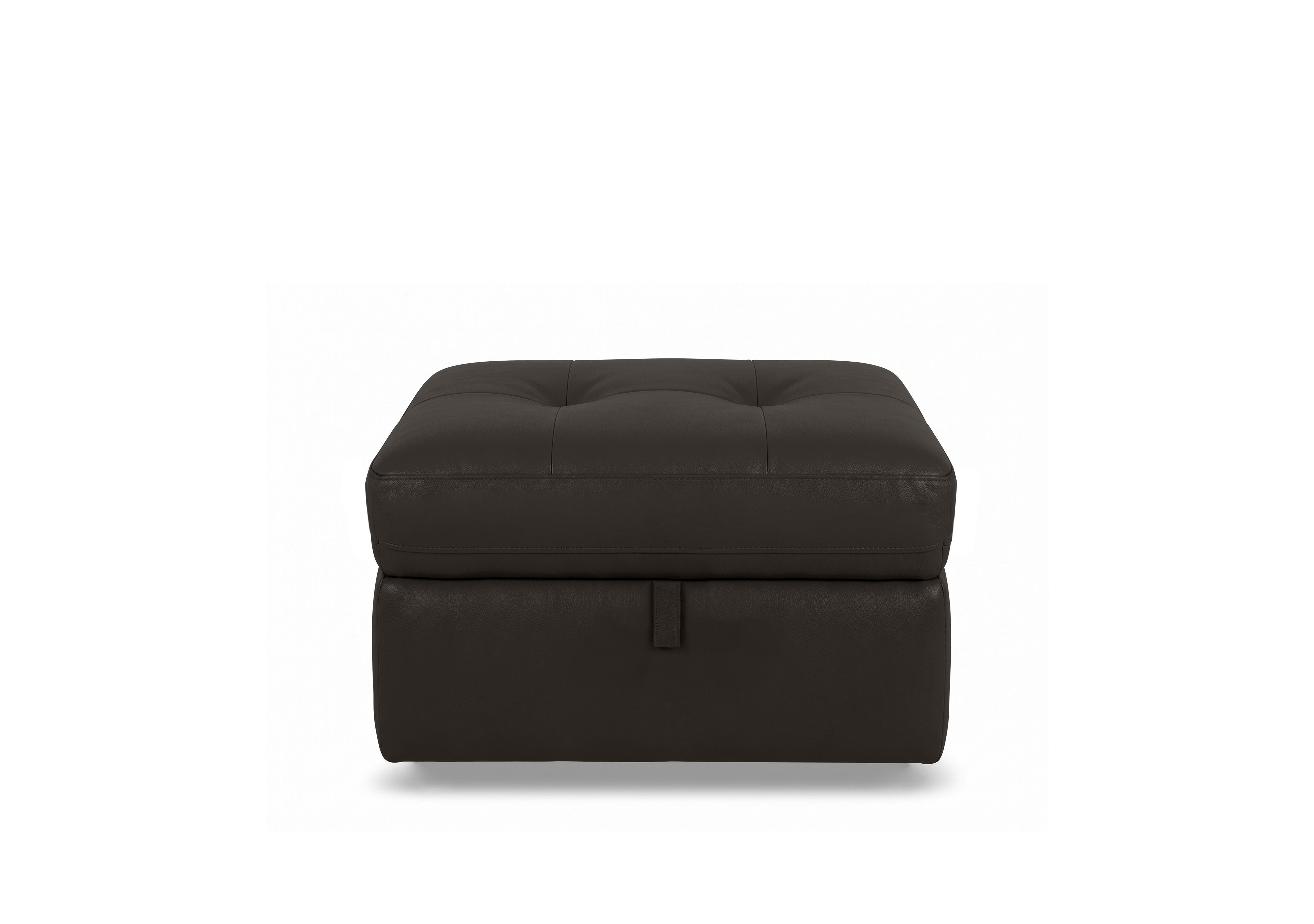 Drift Leather Storage Footstool in Bv-1748 Dark Chocolate on Furniture Village