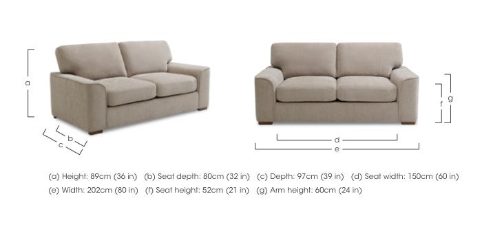 Emilia 3 Seater Fabric Sofa in  on Furniture Village