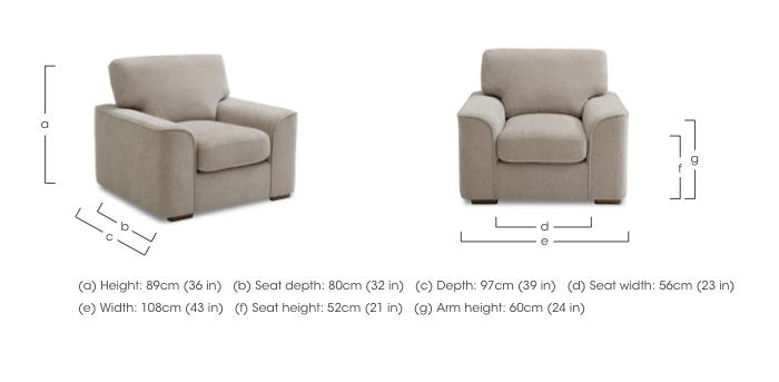 Emilia Fabric Armchair in  on Furniture Village