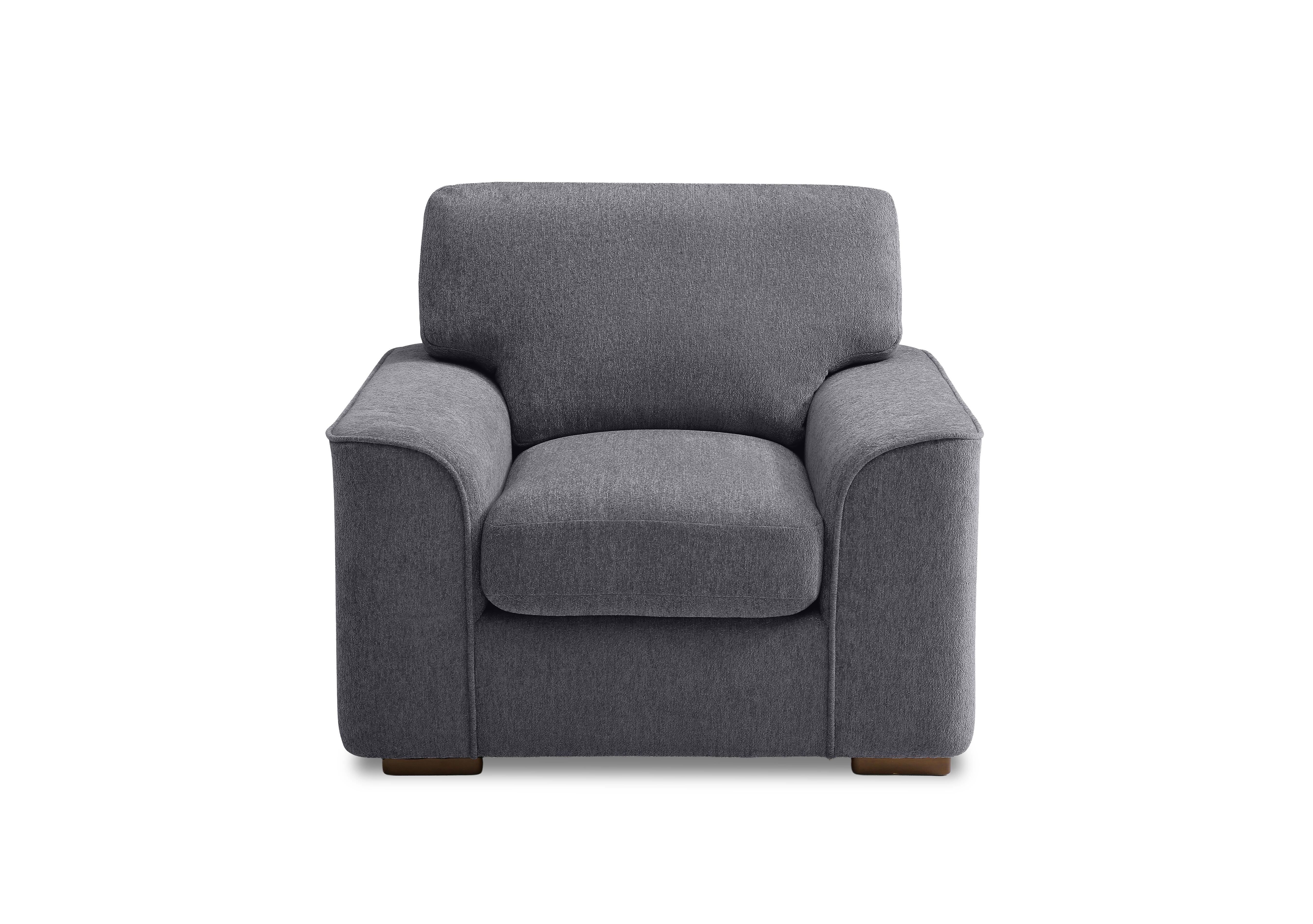 Emilia Fabric Armchair in Raven Charcoal on Furniture Village