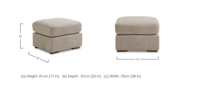 Emilia Rectangular Fabric Footstool in  on Furniture Village