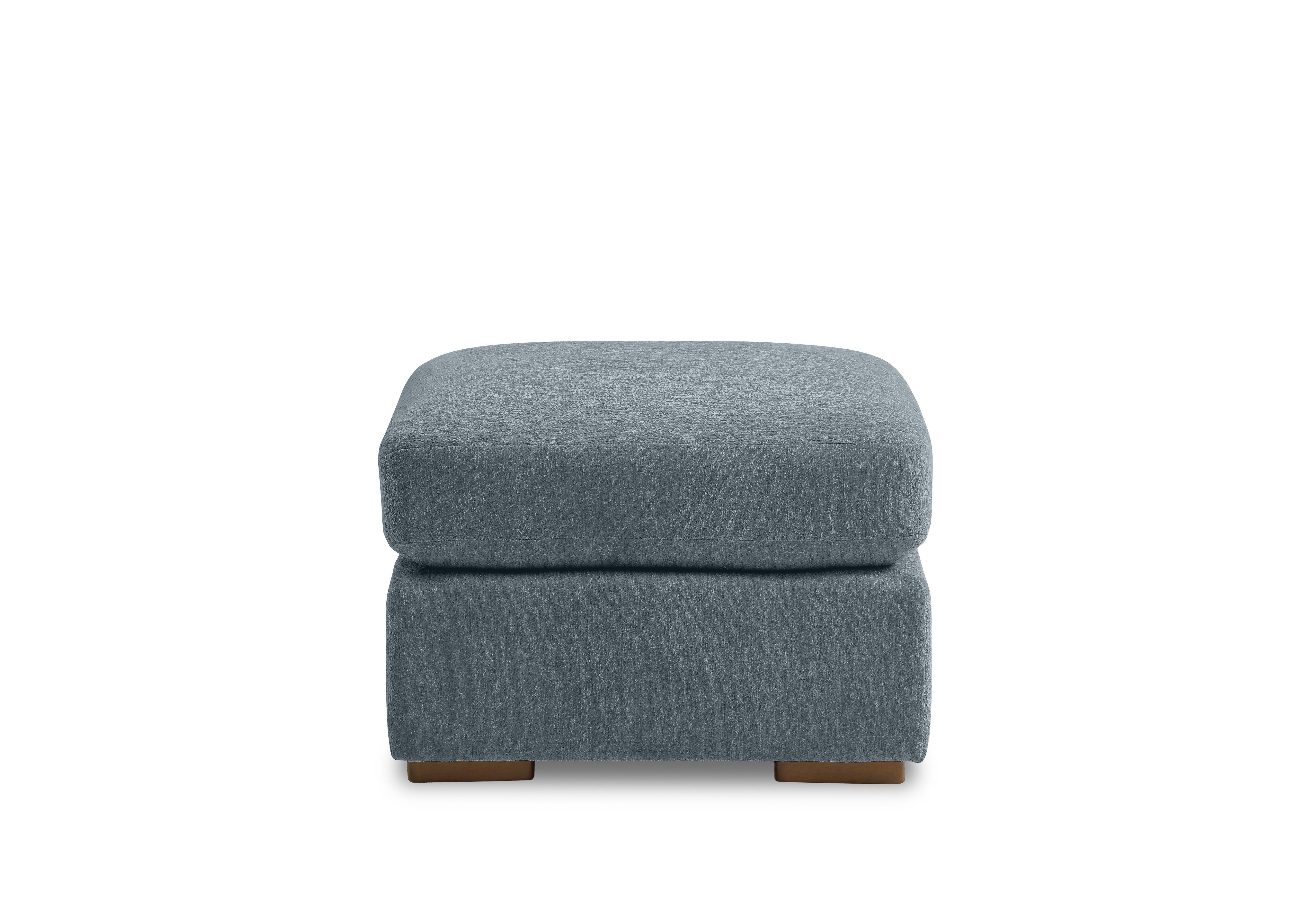 Emilia Rectangular Fabric Footstool in Raven Dolphin on Furniture Village
