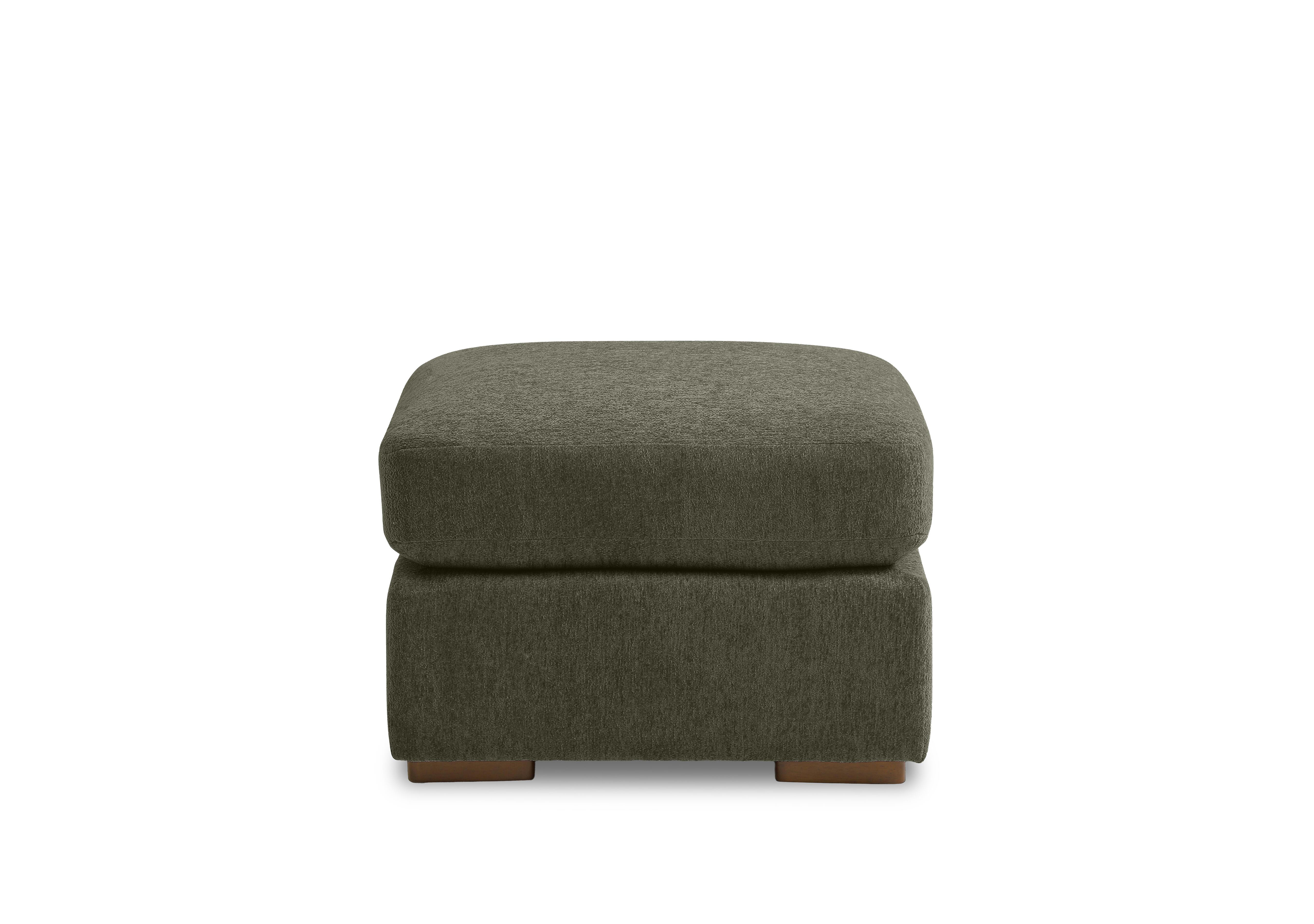 Emilia Rectangular Fabric Footstool in Raven Fern on Furniture Village